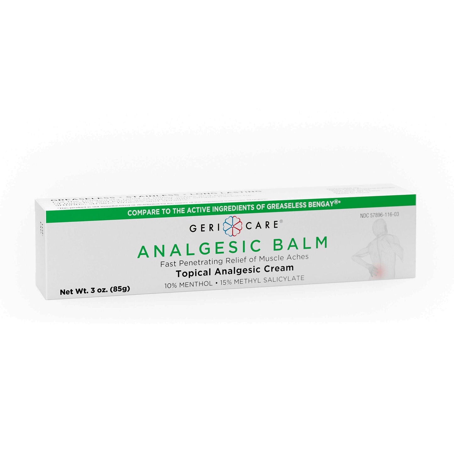Geri-Care Topical Pain Relief 10% - 15% Strength Menthol / Methyl Salicylate Cream