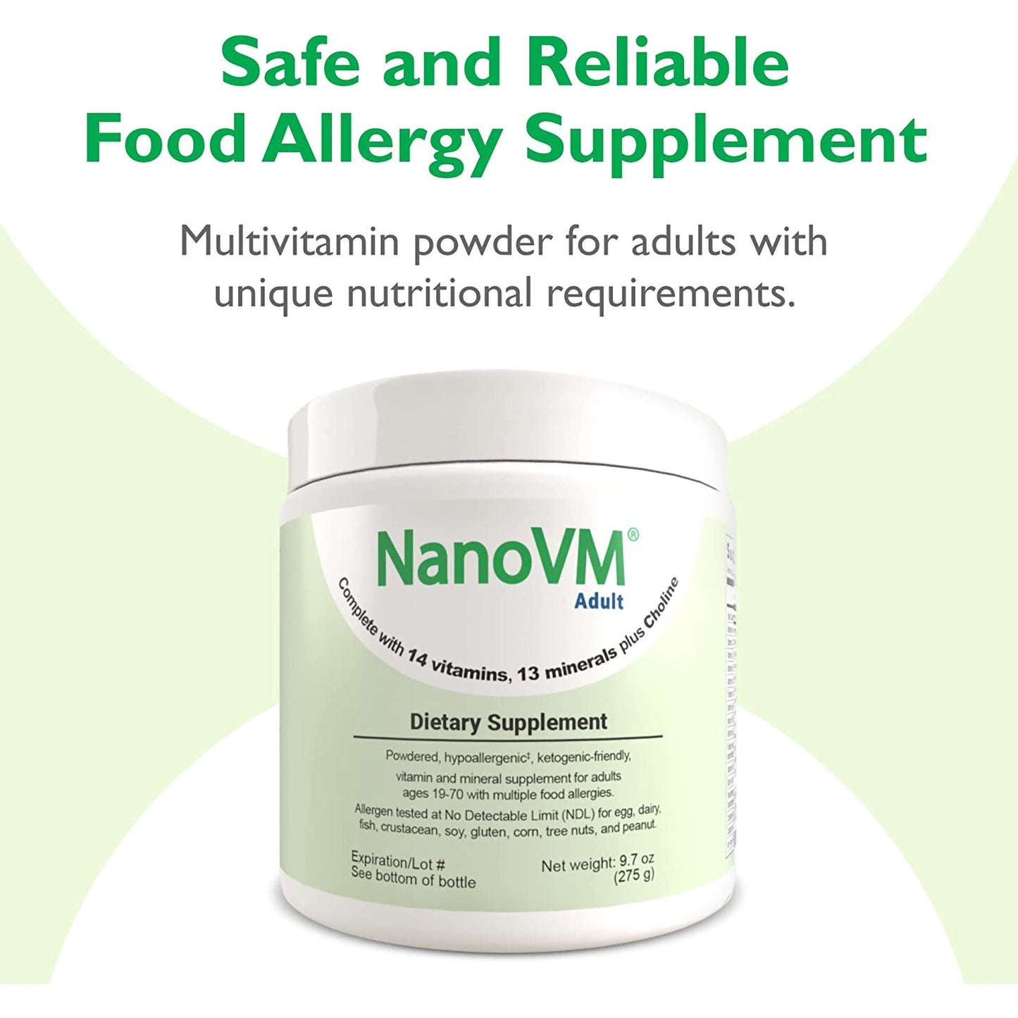 NanoVM® Vitamin & Mineral Powder, 275 Grams