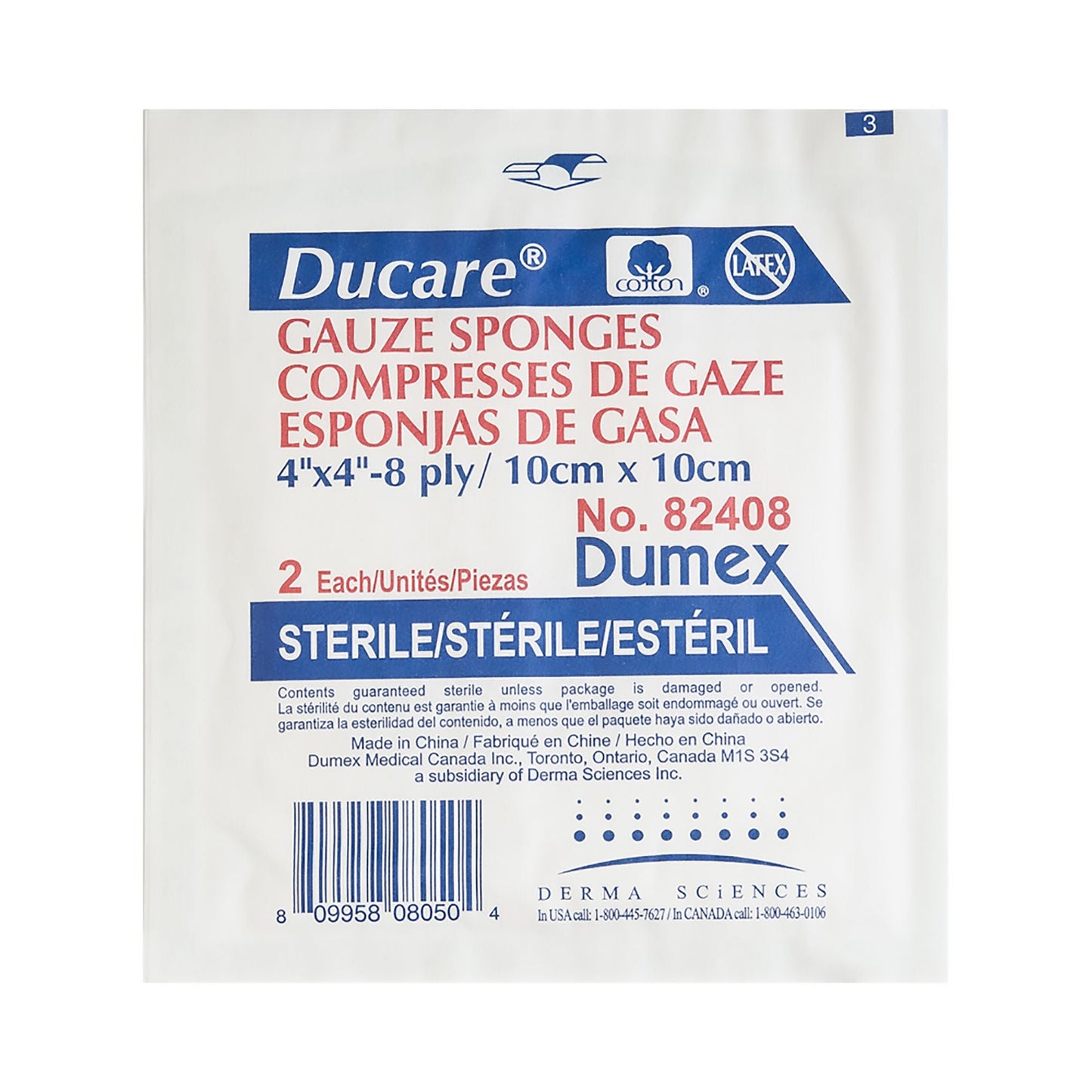 Ducare® Sterile Gauze Sponge, 8-Ply