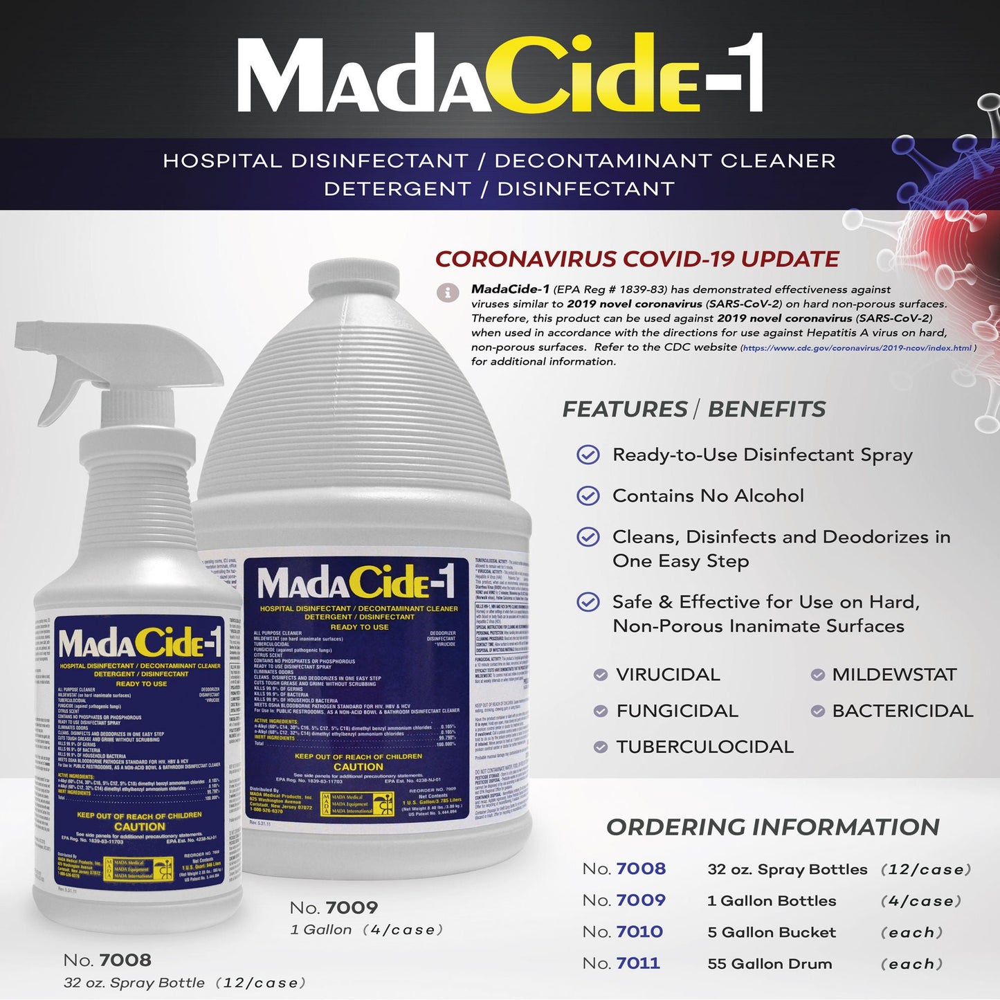 MadaCide-1® Surface Disinfectant Cleaner