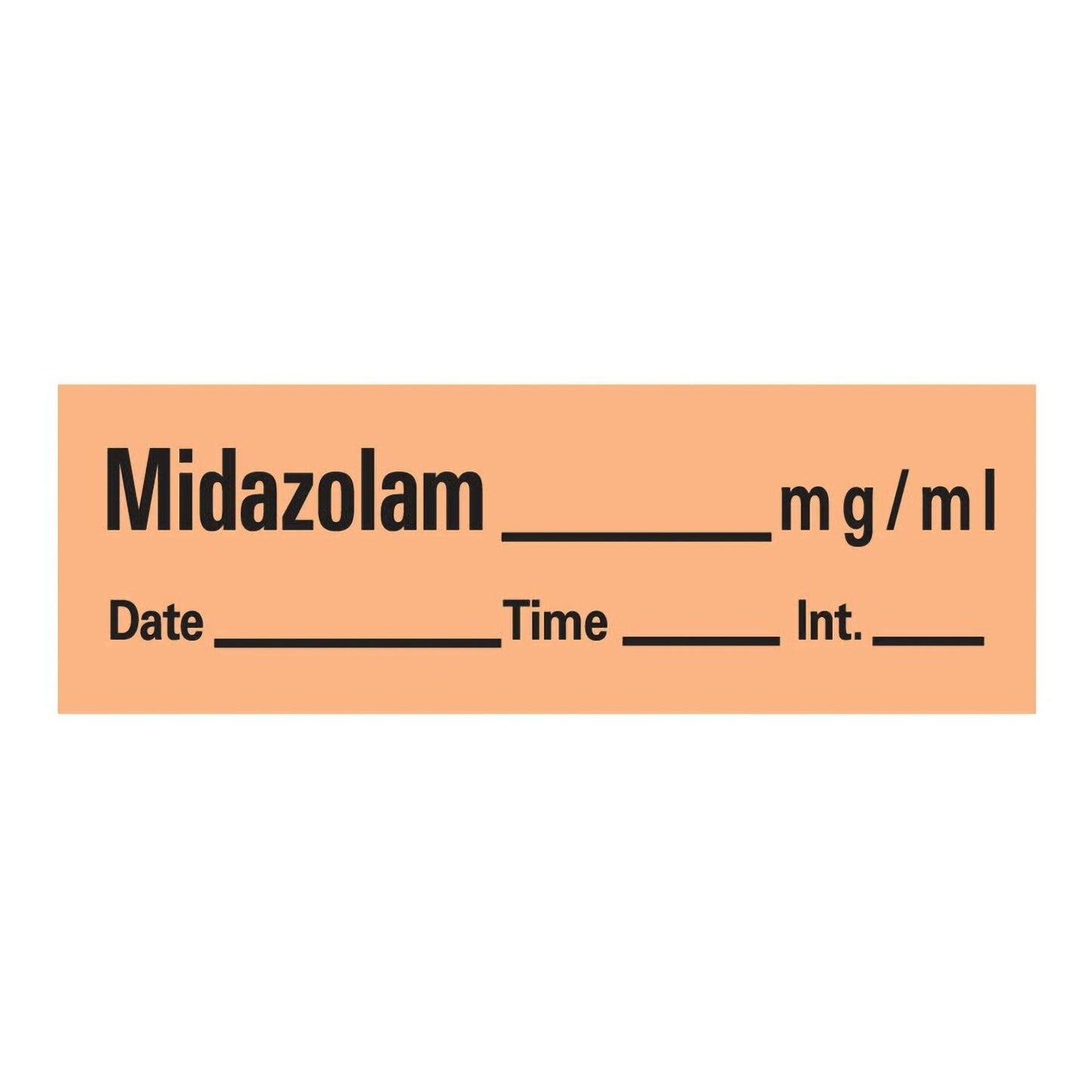 Timemed Anesthesia Label Tape, Midazolam