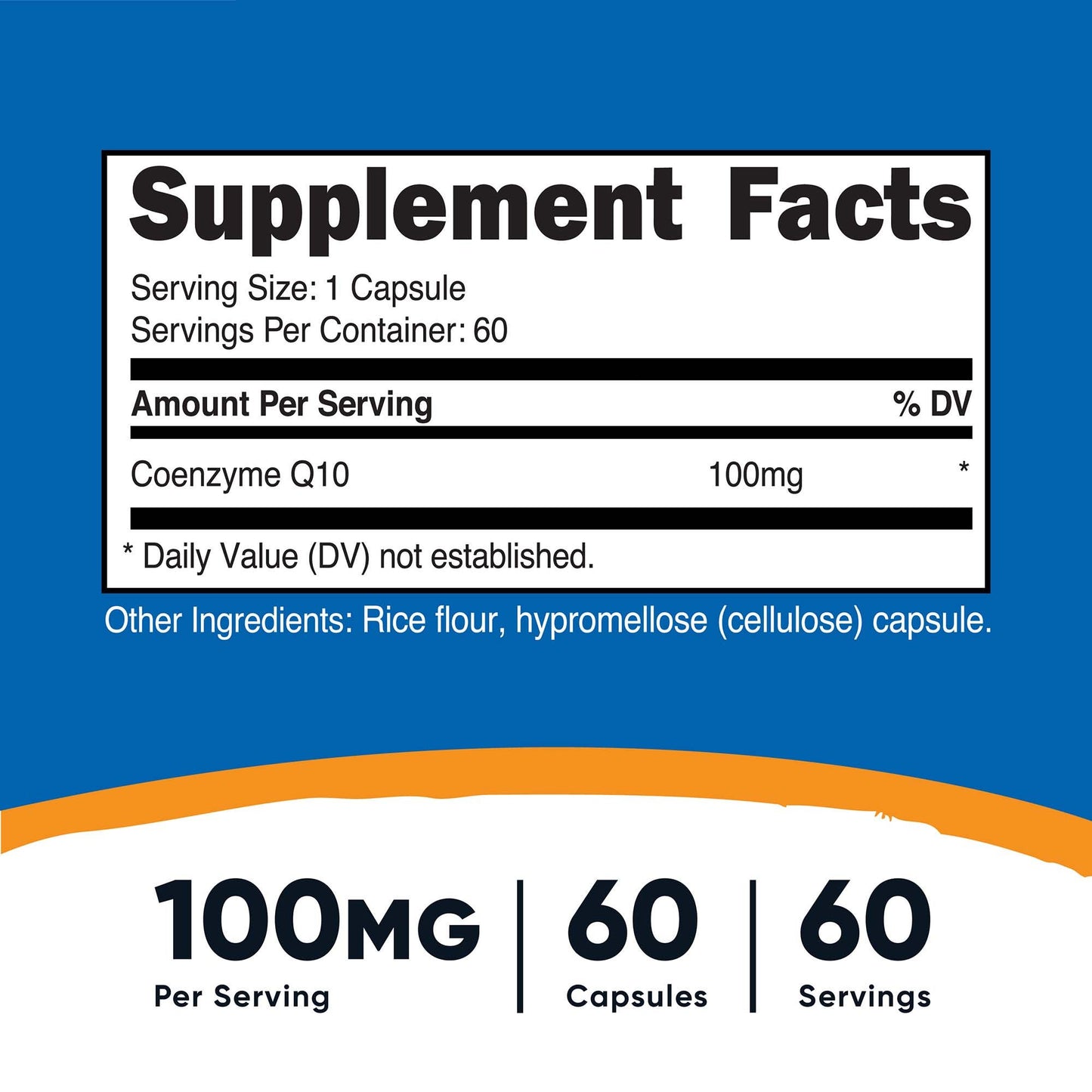 nutricost Dietary Supplement COQ10 100 mg Strength Capsule