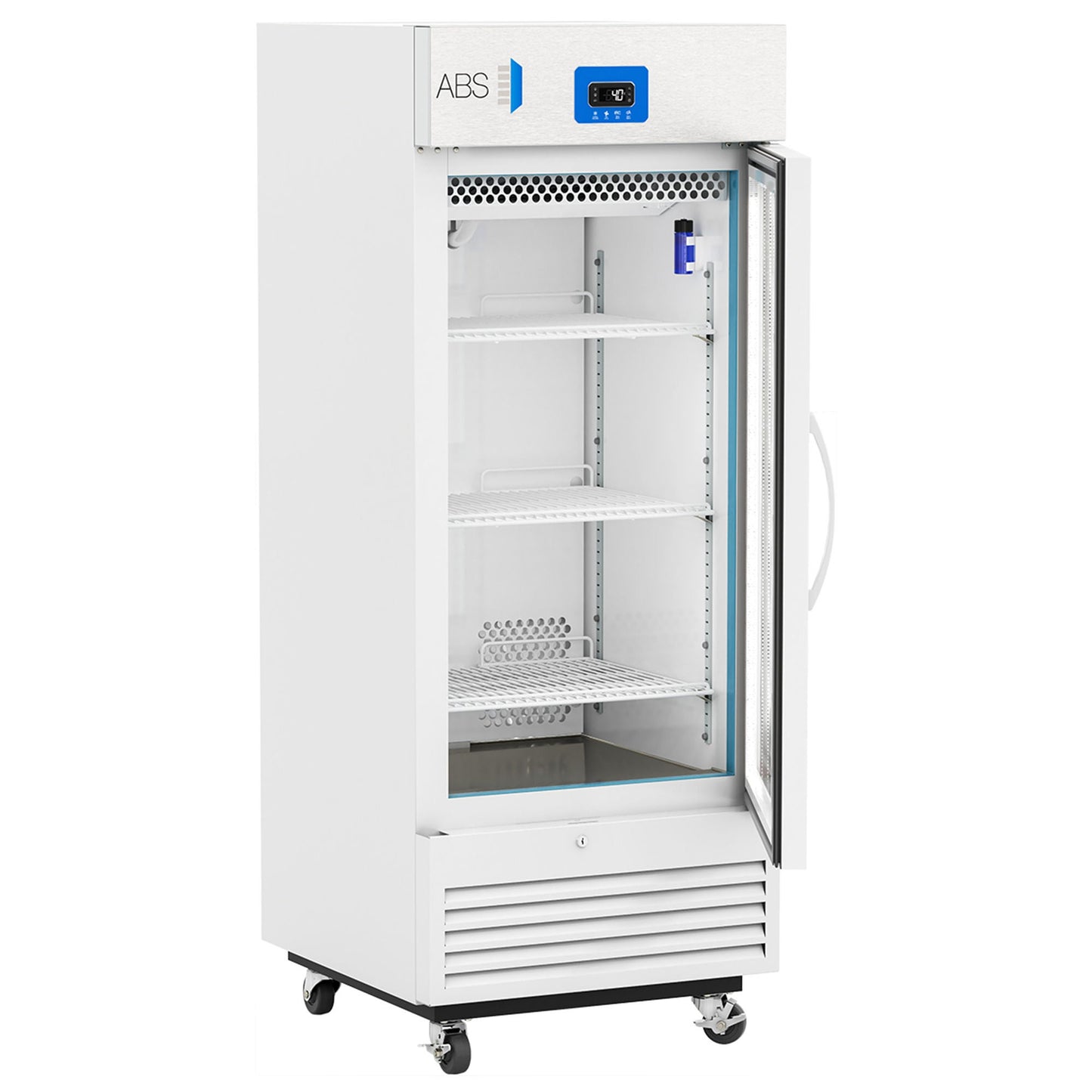 ABS Premier Upright Refrigerator Laboratory Use 12 cu.ft 1 Glass Swing Door Cycle Defrost