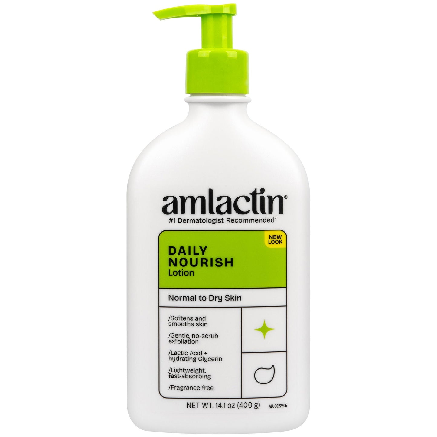 Amlactin Daily Hand and Body Moisturizer Pump Bottle Unscented Lotion