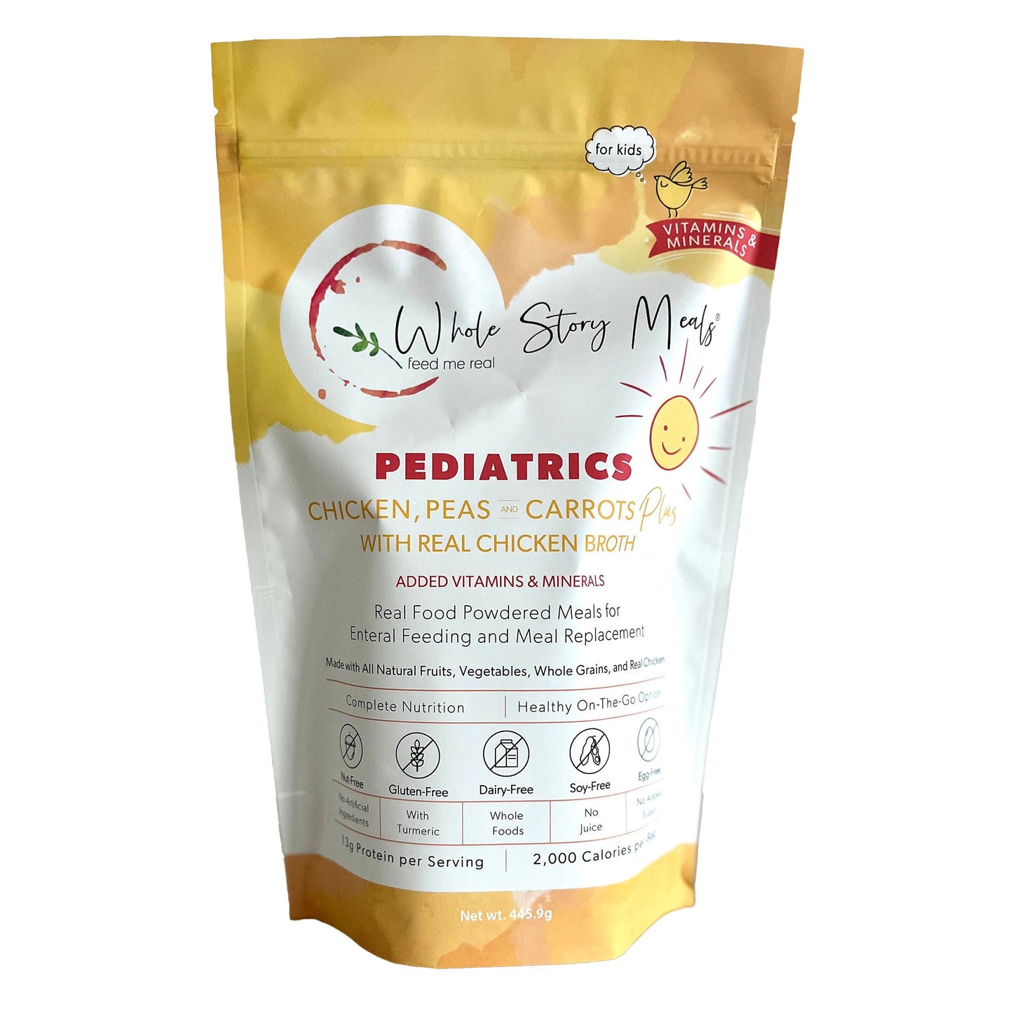 Whole Story Meals Pediatric Oral Supplement Chicken / Peas / Carrots Pouch Powder Protein