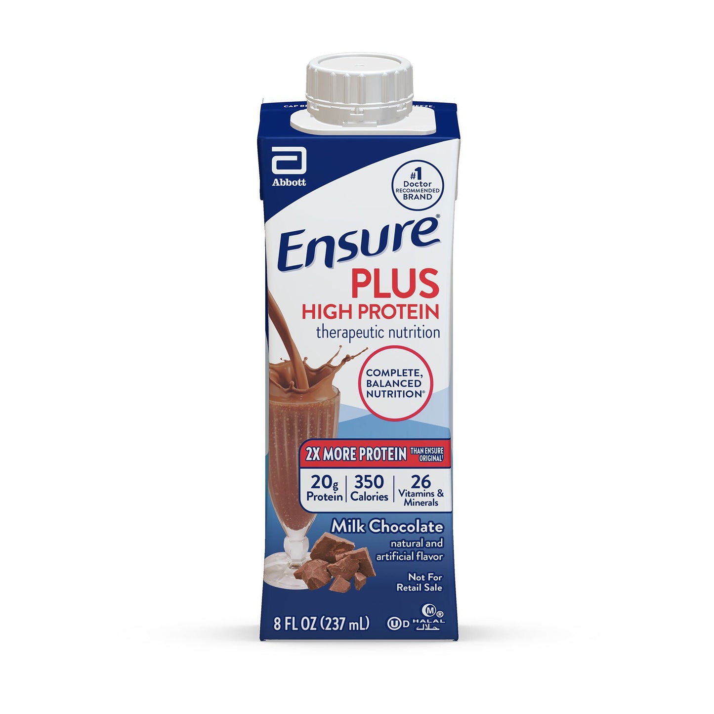Ensure® Plus High Protein Therapeutic Nutrition Shake, Chocolate, carton