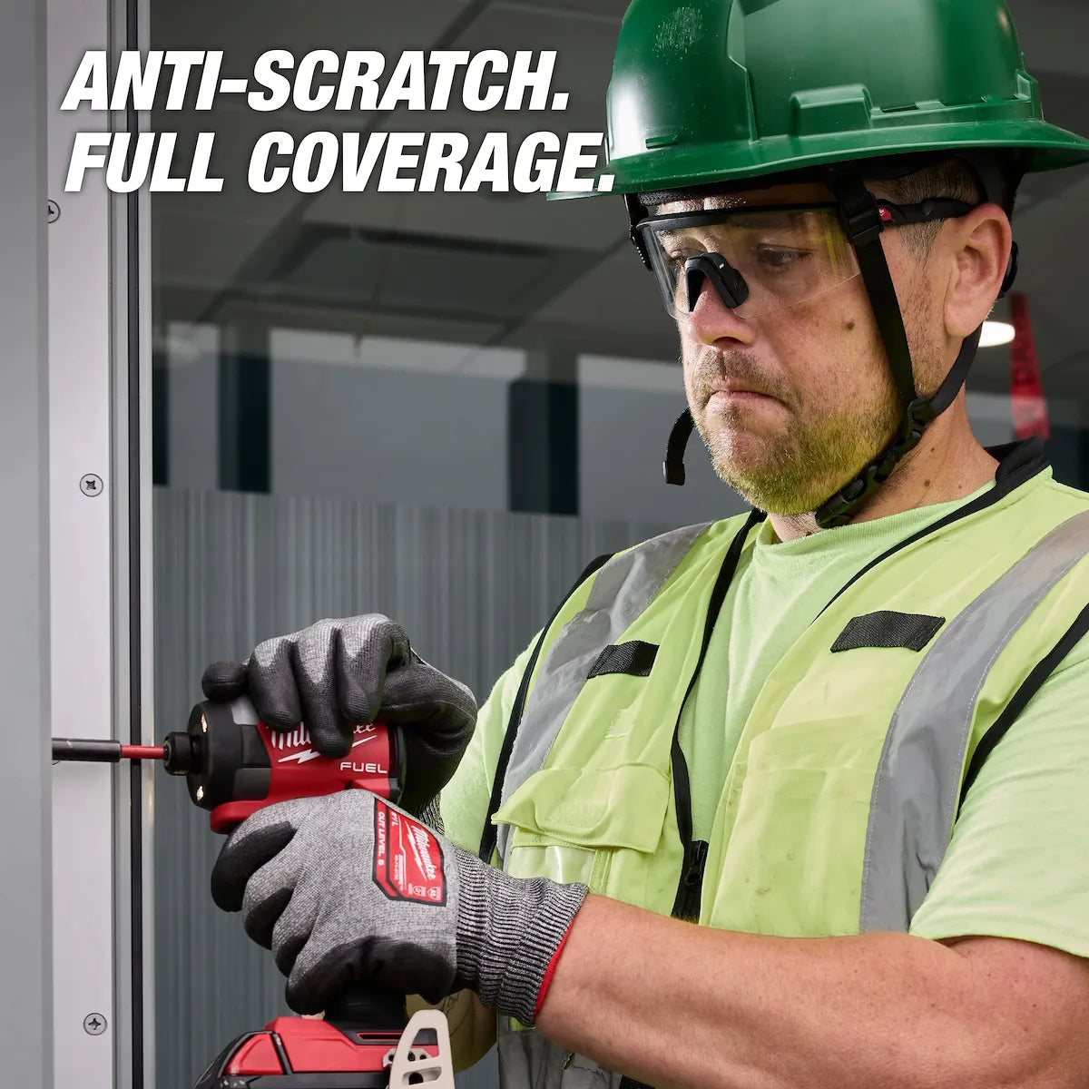Milwaukee Wrap Around Safety Glasses - Clear Anti-Scratch Lenses 48-73-2505