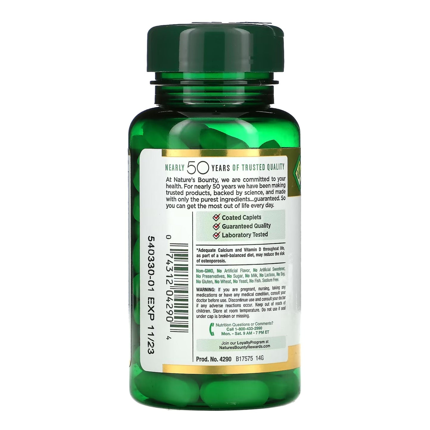 Nature's Bounty® Calcium Magnesium Zinc Coated Caplets