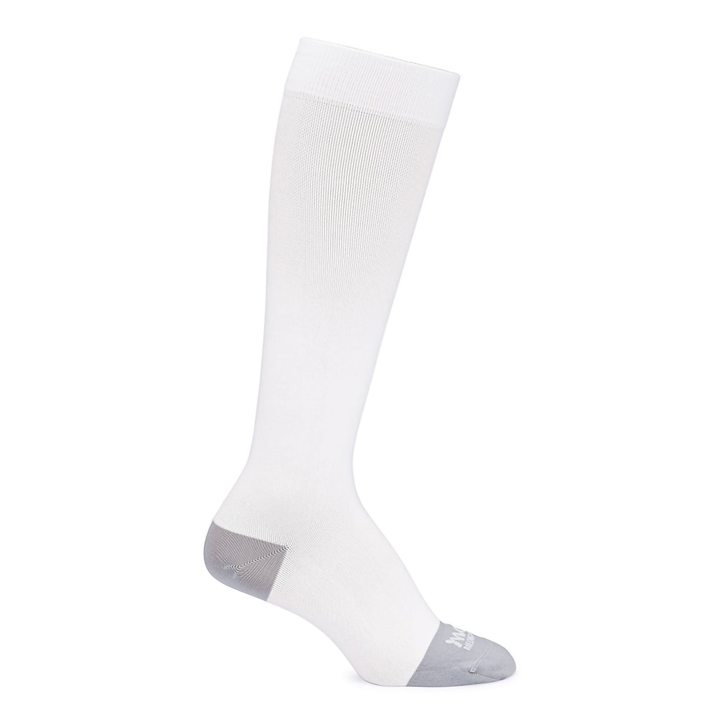 Motif Medical Maternity Compression Socks Knee High Large White / Gray Closed Toe
