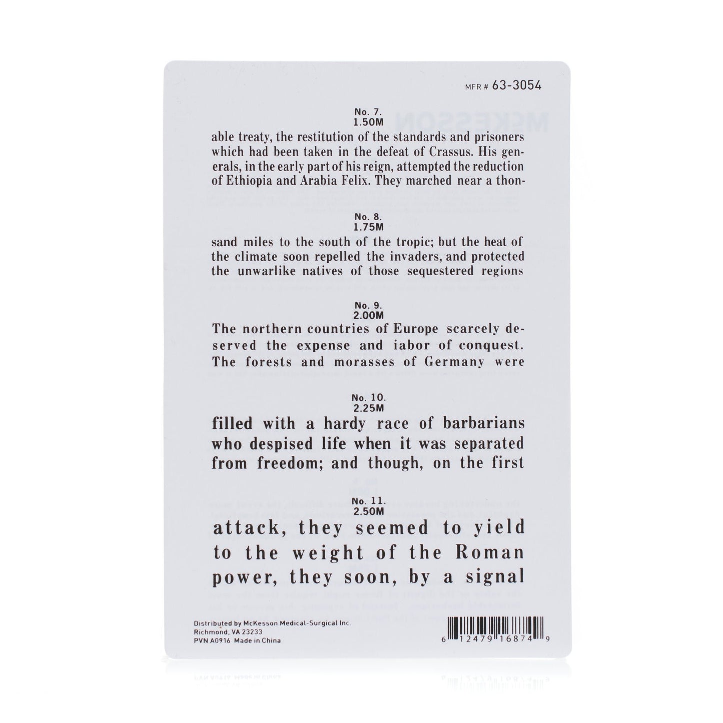 McKesson Jaeger Eye Test Chart