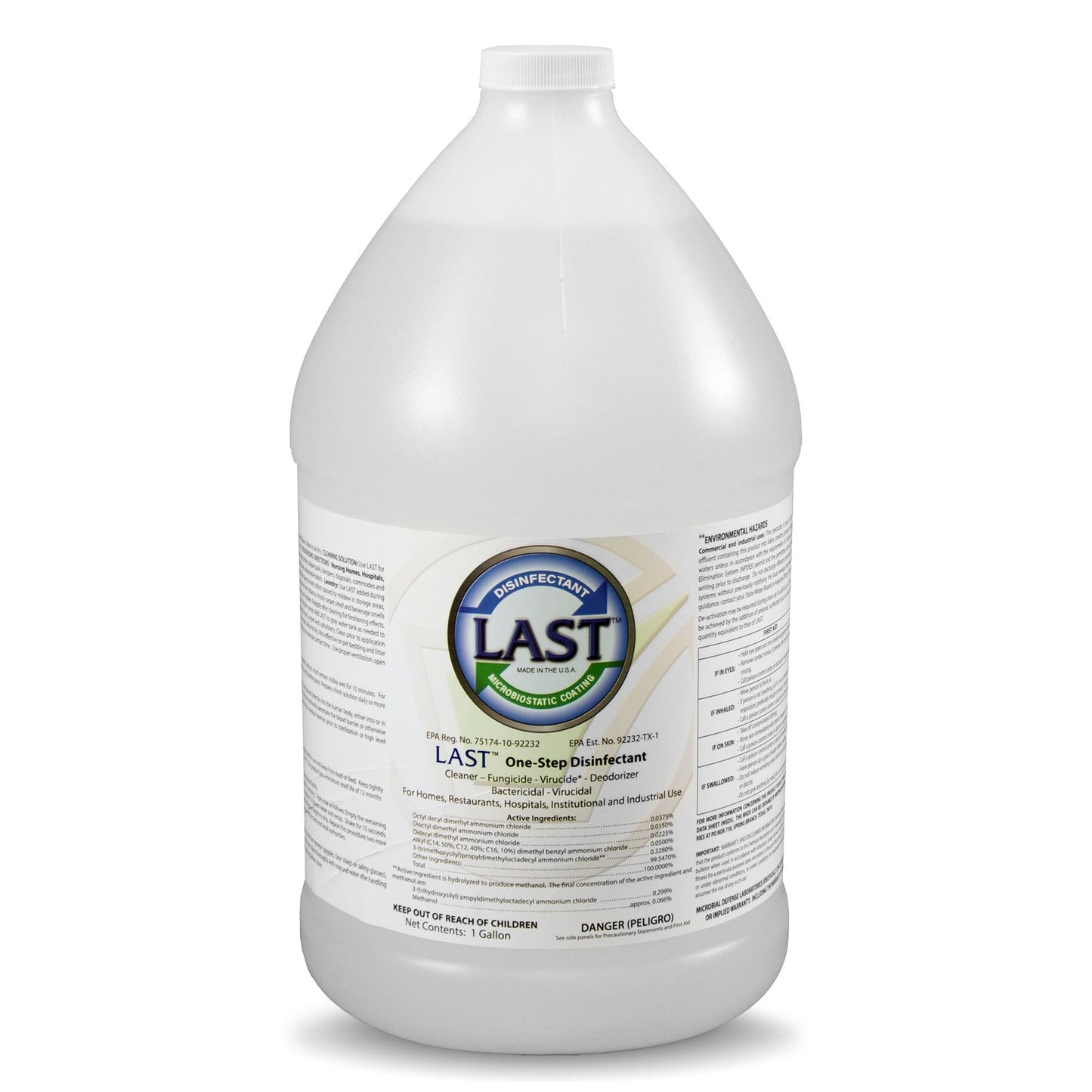 Last Microbiostatic Surface Disinfectant Cleaner Bactericidal Manual Pour Liquid Bottle Scented