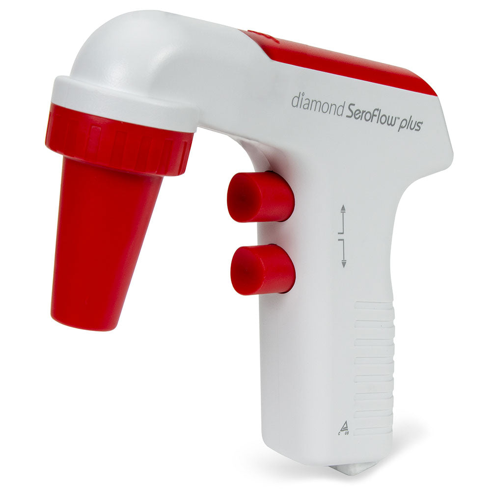 Motorized Serological Pipette Controller, Rechargeable, 120V US Plug — Diamond SeroFlow Plus, 1/Each | Globe Scientific