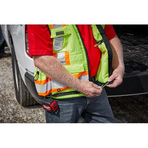 Milwaukee Class 2 Surveyor's High Visibility Yellow Safety Vest - L/XL 48-73-5162