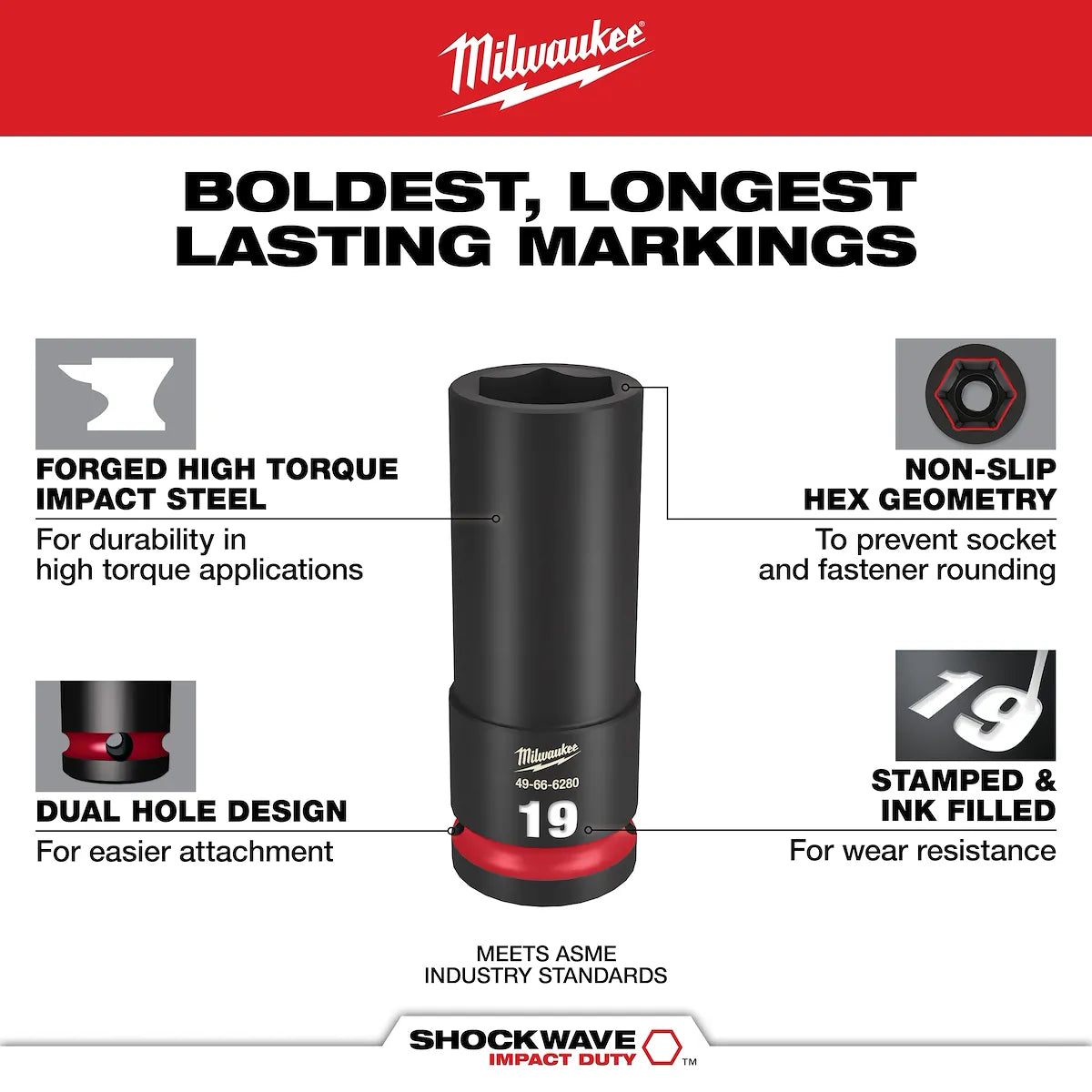Milwaukee 242pc. 1/4”, 3/8”, & 1/2” Drive Metric & SAE Ratchet & Socket Set with Trays for PACKOUT Drawers 48-22-9490 | 242-Piece, S2 Steel