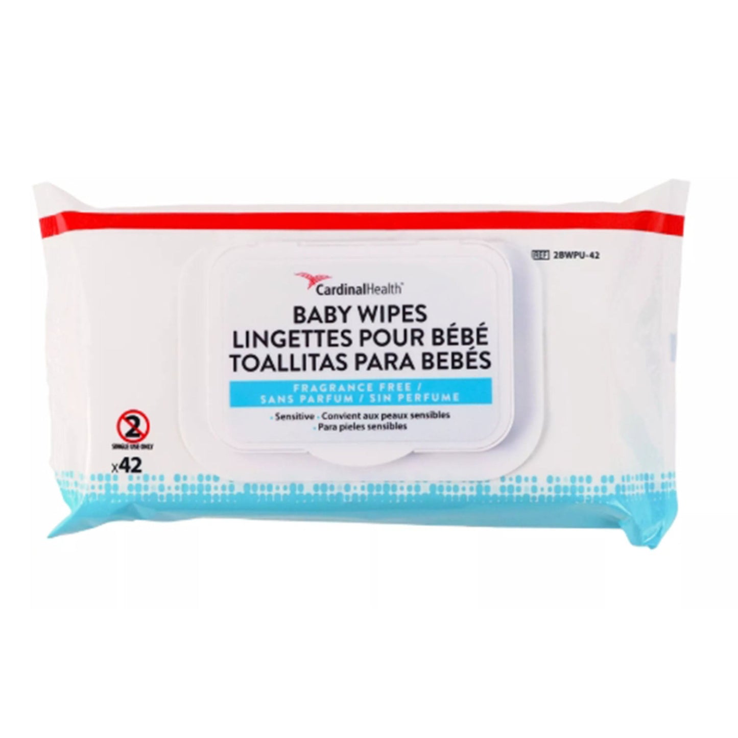 Cardinal Health Sensitive Baby Wipe Soft Pack Unscented