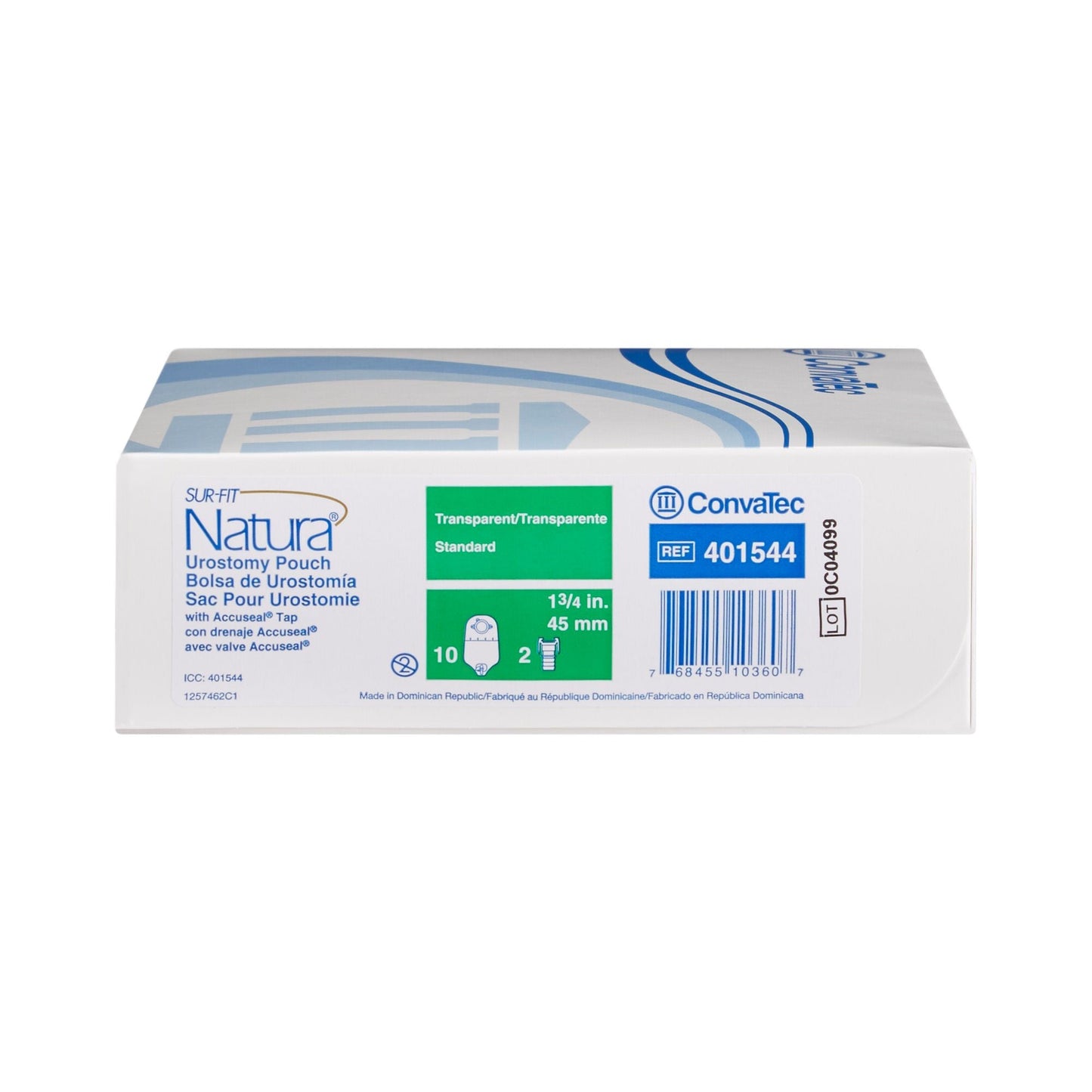 Sur-Fit Natura® Opaque Urostomy Pouch, Length, 1½ Inch Flange
