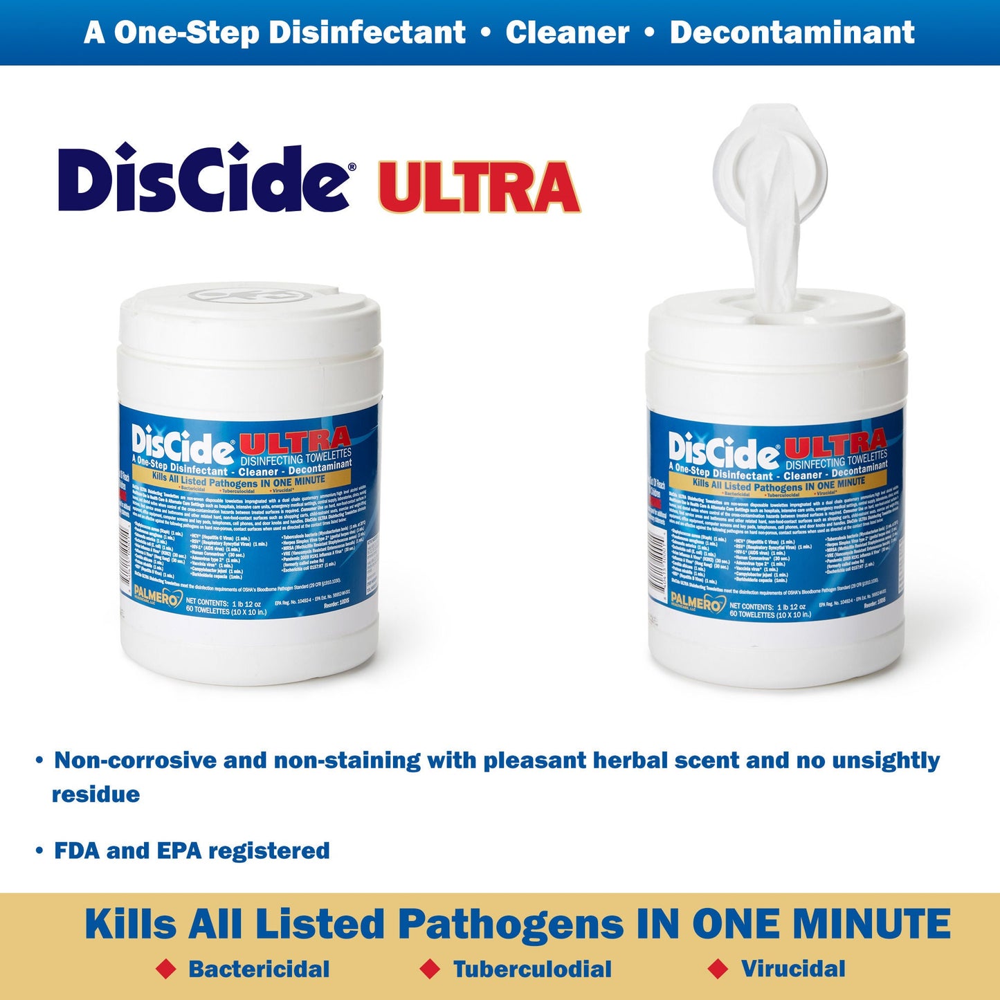 DisCide® Ultra Disinfecting Towelettes