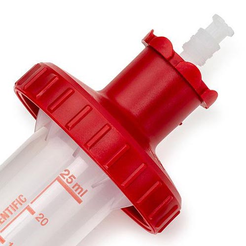 25 mL RV-Pette PRO Dispenser Tip Adapter, Red PP — Single Adapter, 1/Pack | Globe Scientific