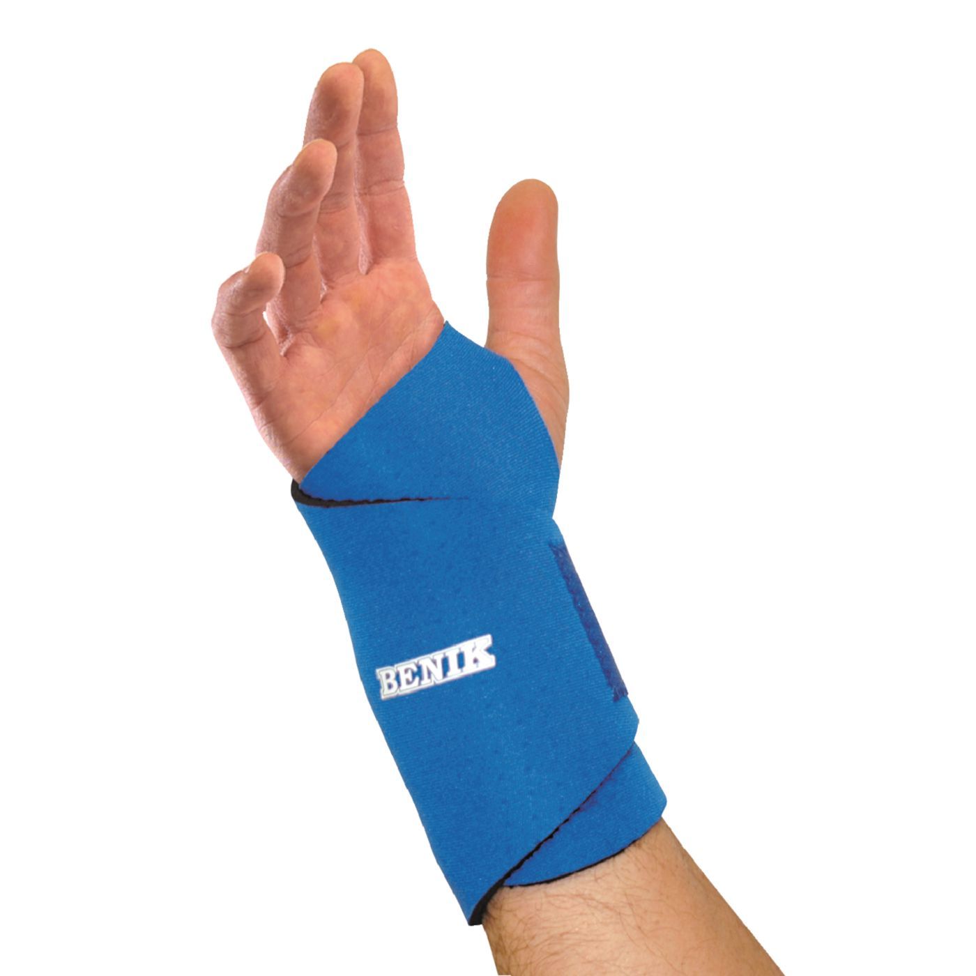 Benik W-203 Wrist Support Wraparound Neoprene / Terry Cloth Left or Right Hand Blue