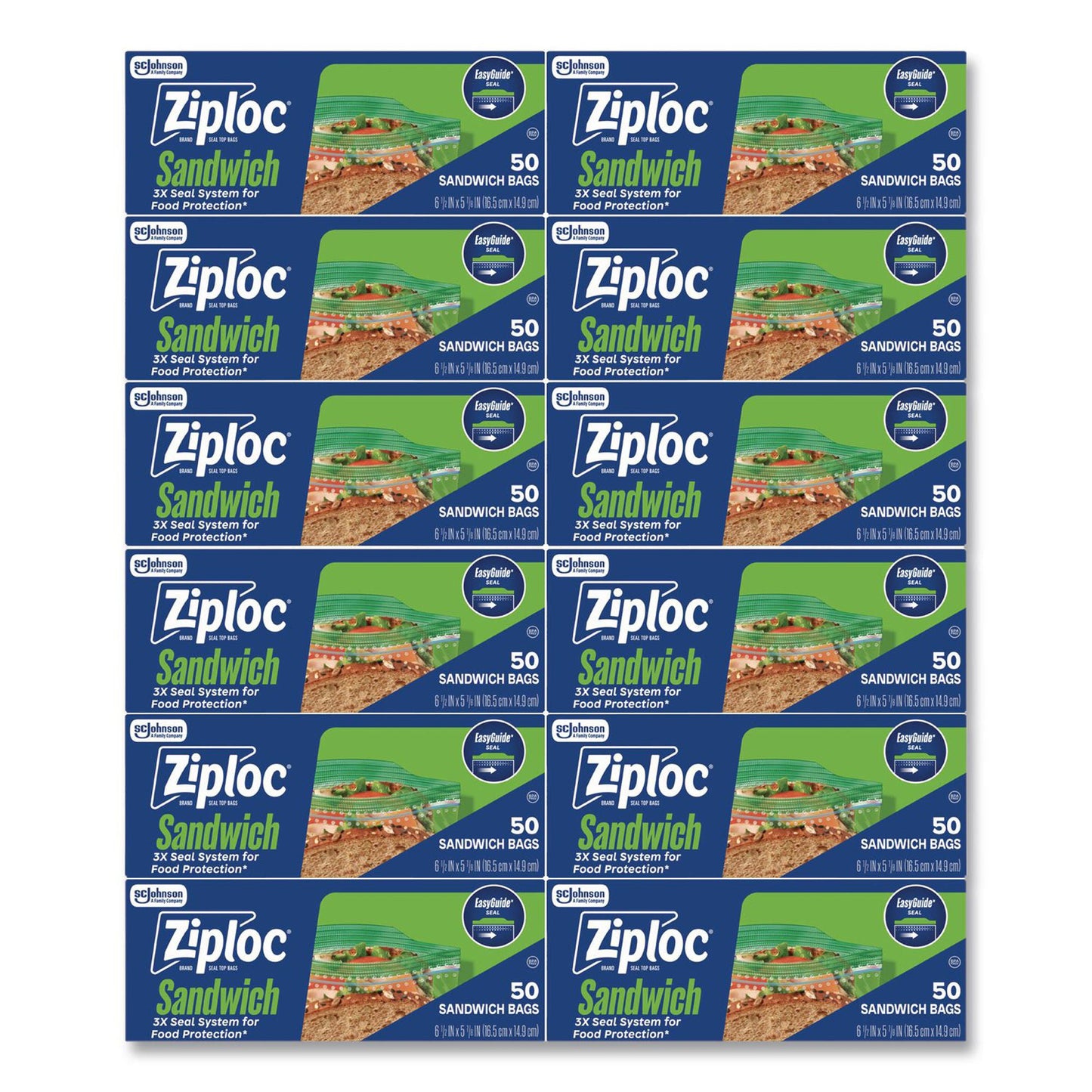 Ziploc Reclosable Bag 5-7/ -1/2 Inch Plastic Clear Zipper Closure