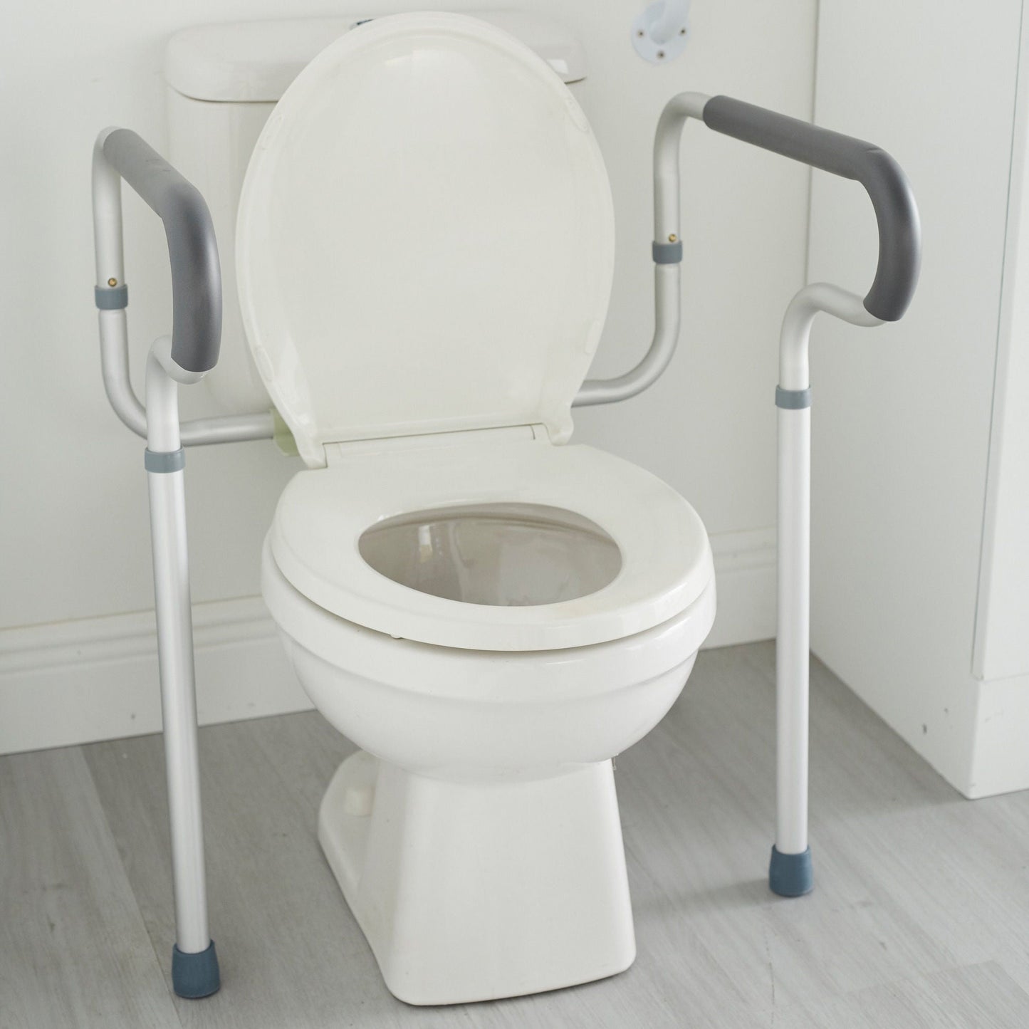 McKesson Toilet Safety Rail, Gray Aluminum