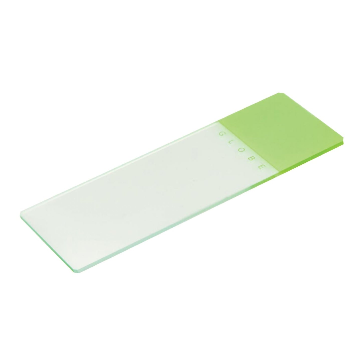 Globe 1324 Series Microscope Slide, Green Frosted End