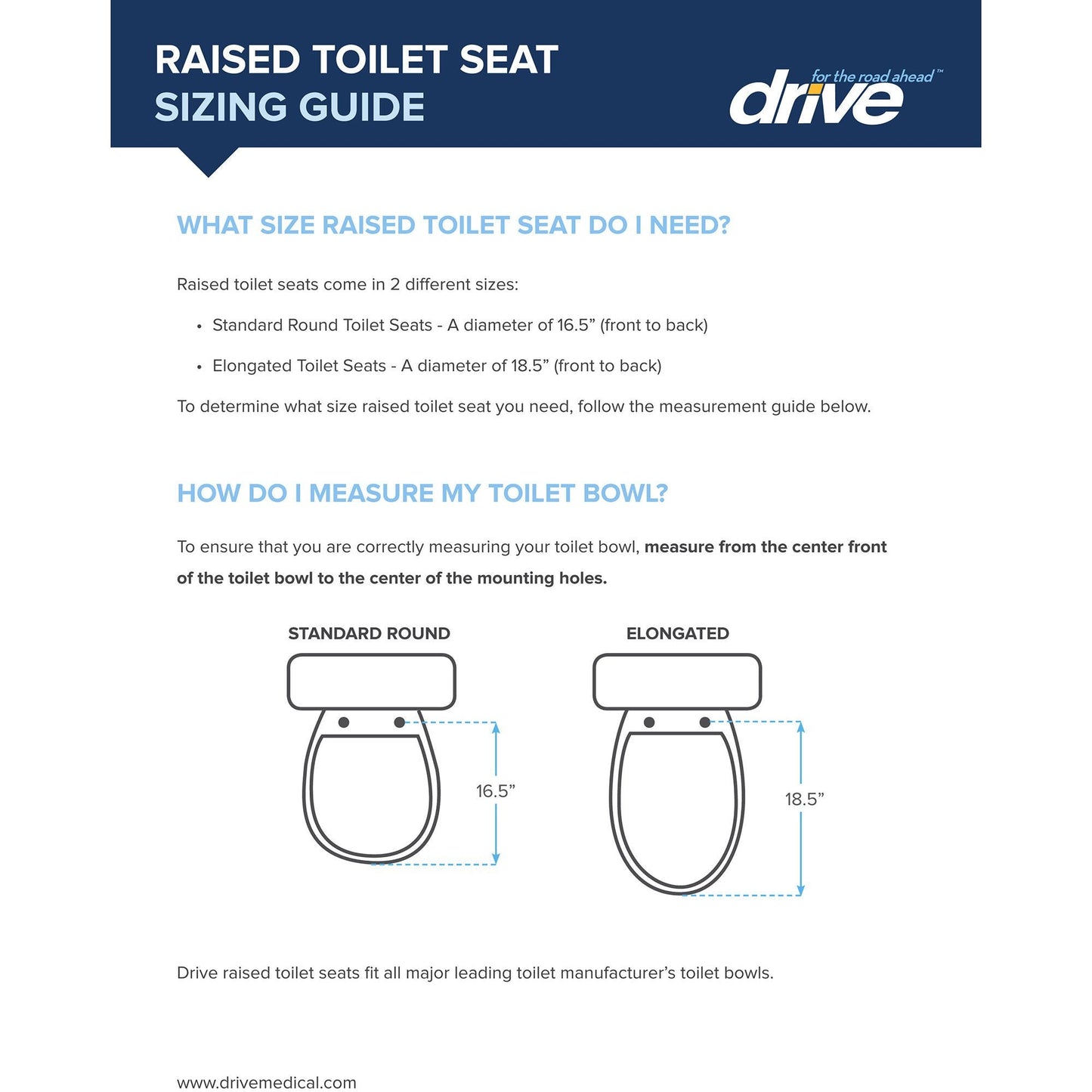 drive™ Premium Raised Toilet Seat