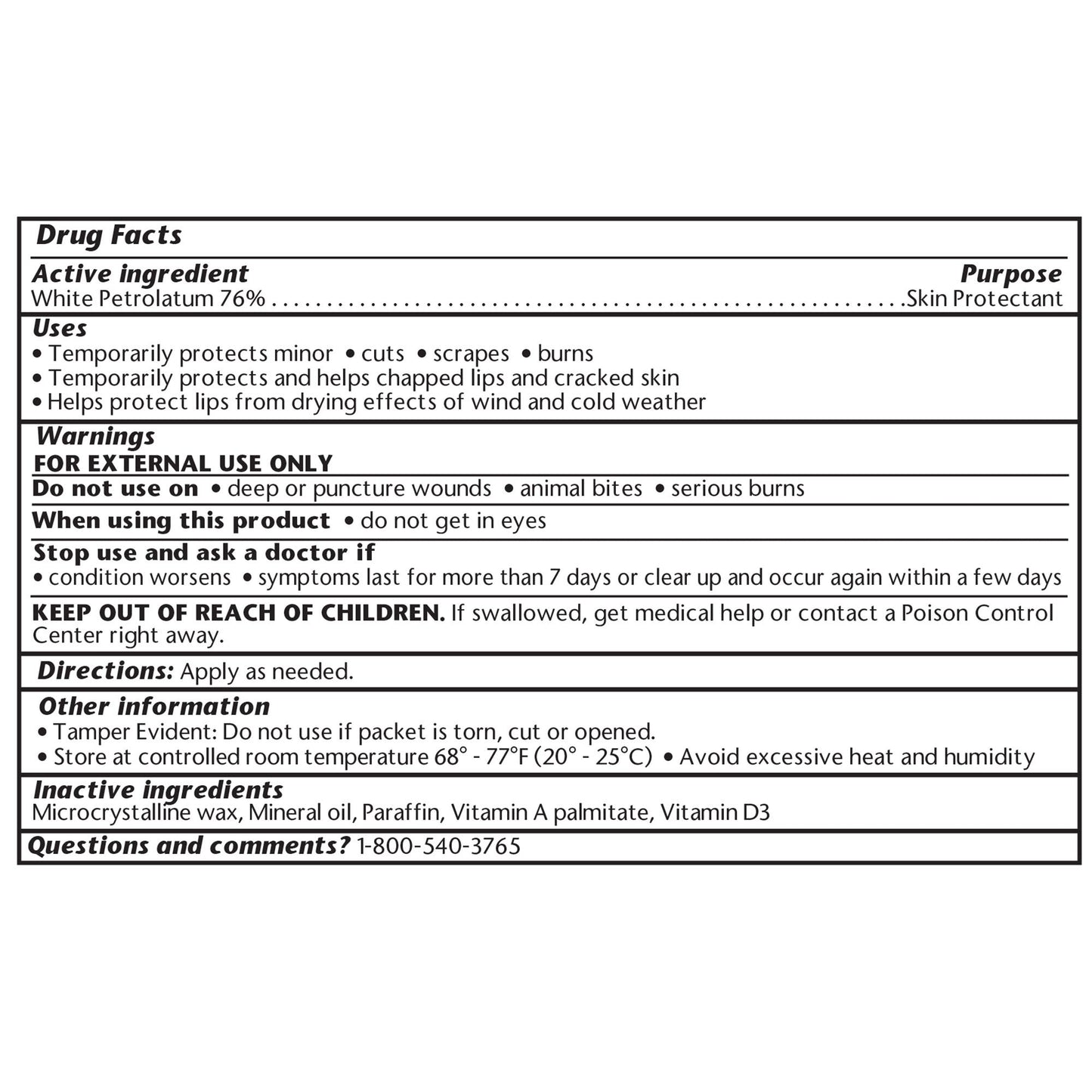 Geri-Care® Vitamin A & D Ointment Skin Protectant with Petrolatum, Packet