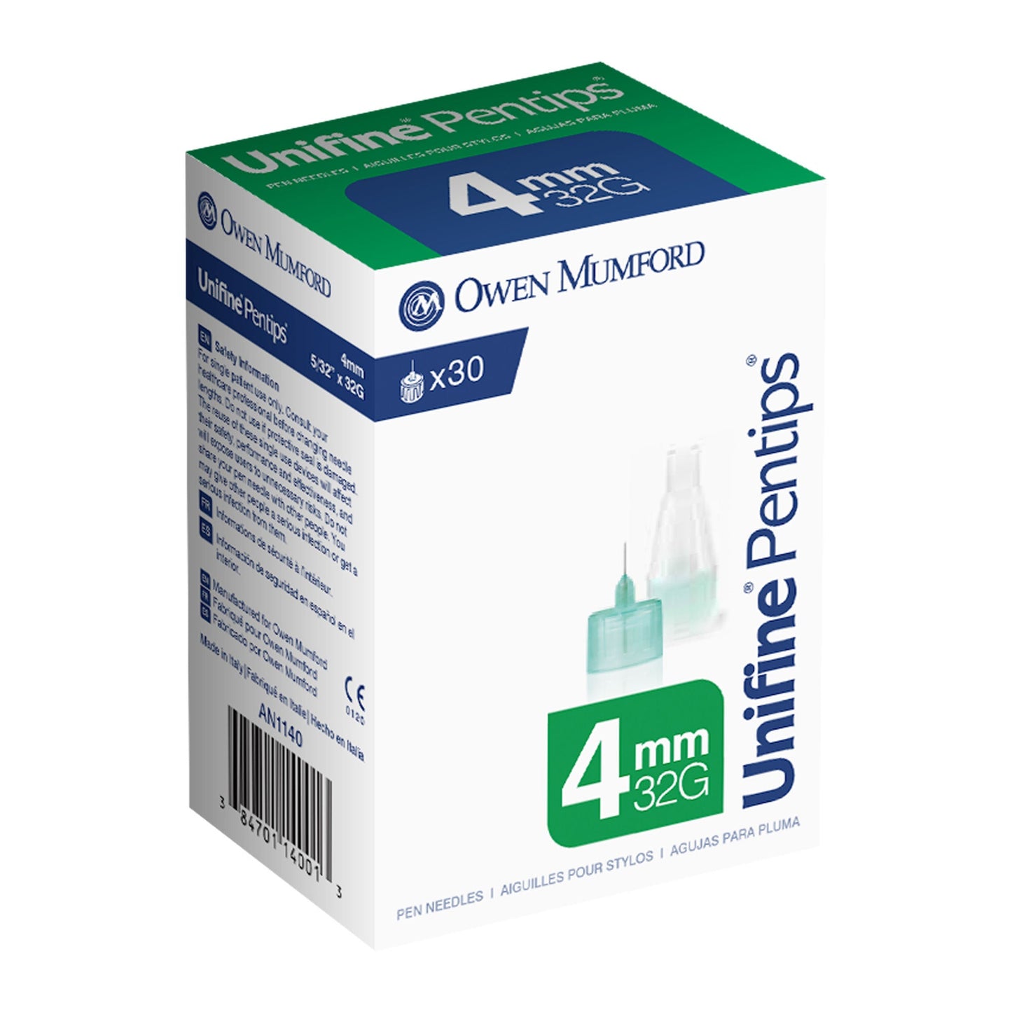 Unifine® Pentips® Standard Insulin Pen Needle, 4 mm Length