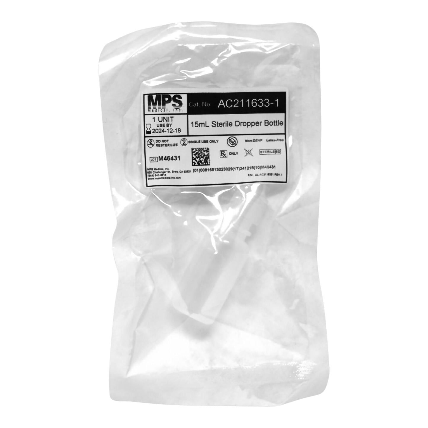 MPS Medical Sterile Dropper Bottle