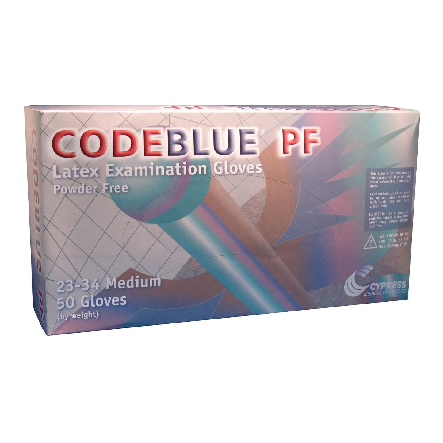 CODEBLUE® PF Latex Exam Gloves, Blue - view 8