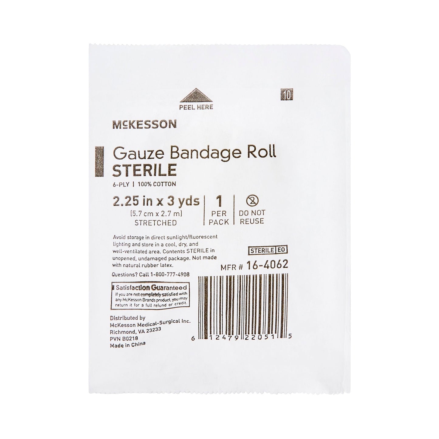 McKesson Sterile Fluff Bandage Roll, Six-Ply