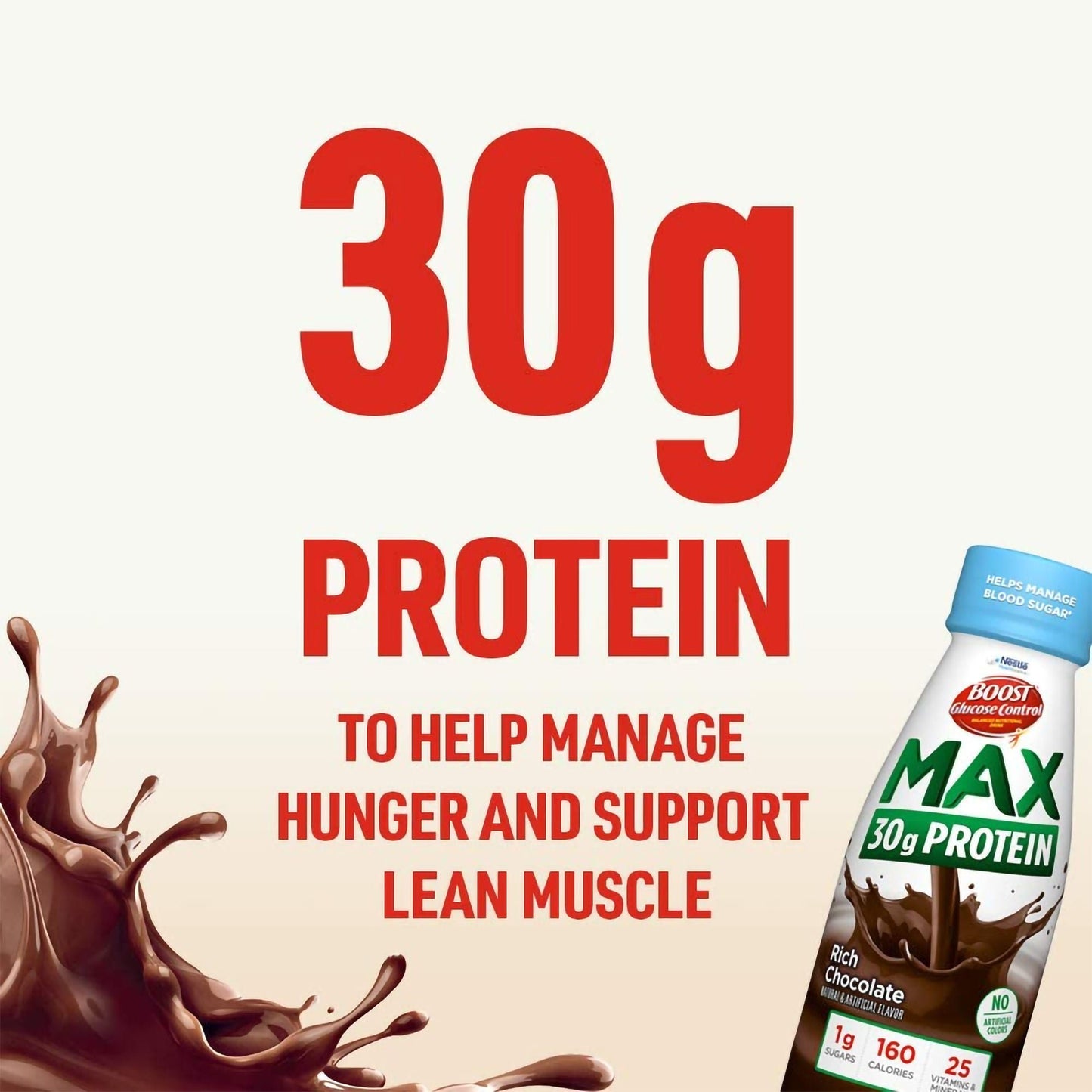 Boost® Glucose Control Max Chocolate Balanced Nutritional Drink, Bottle