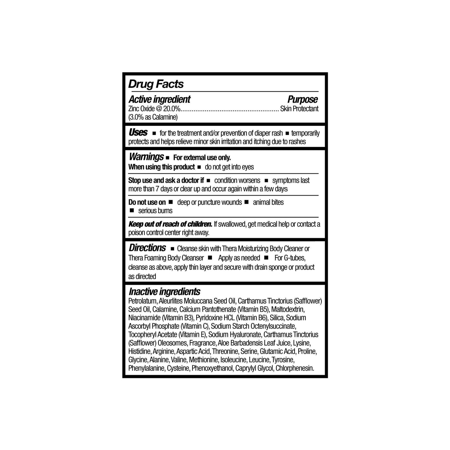 Thera Calazinc Body Shield Skin Protectant, Individual Packets