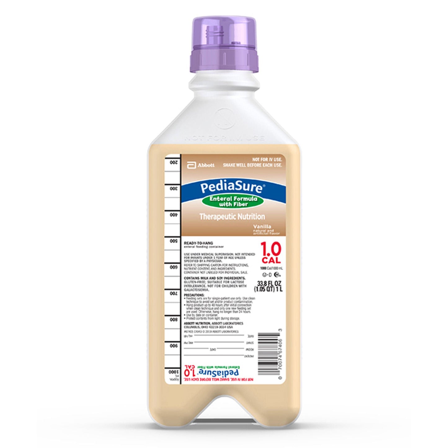 PediaSure® 1.0 Cal Enteral Formula with Fiber, Ready to Hang Container