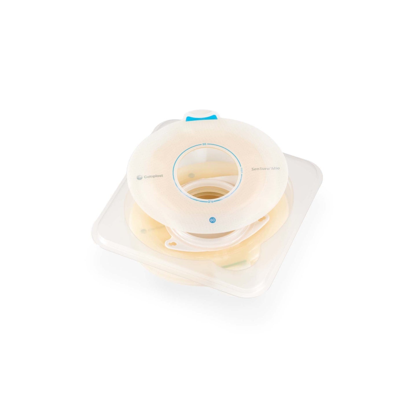 SenSura® Mio Click Ostomy Barrier, Stoma Opening, Red Color Match