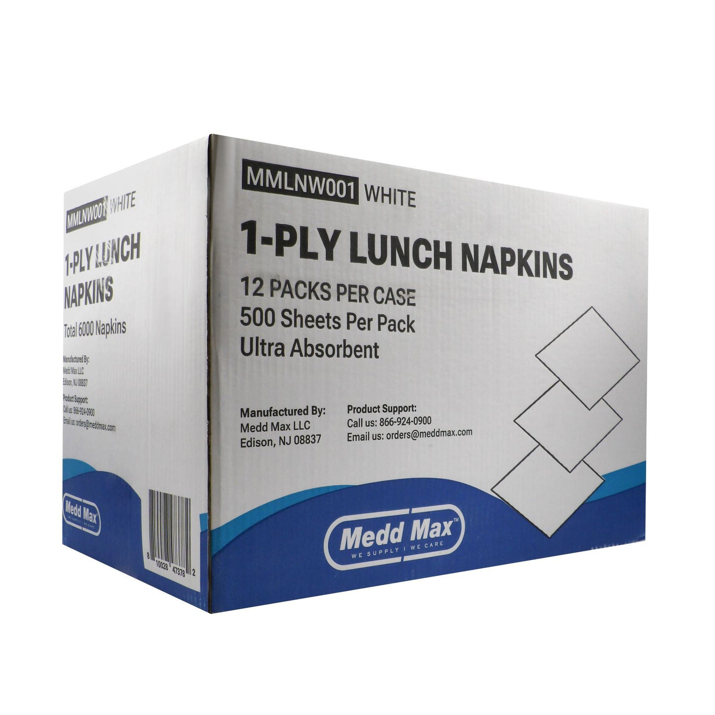 Medd Max Luncheon Napkin White Paper