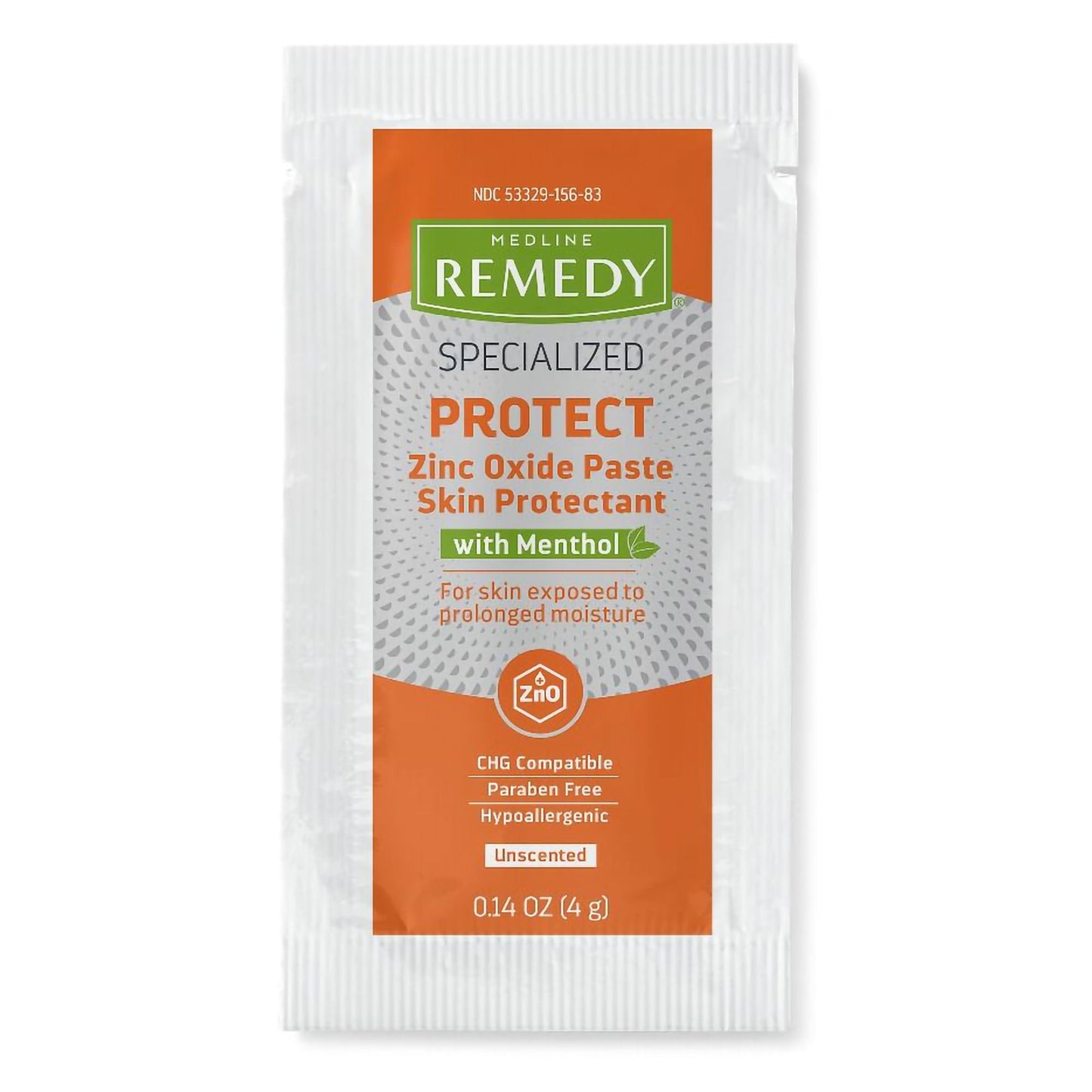 Medline Remedy Specialized Protect Skin Protectant Individual Packet Unscented Paste CHG Compatible