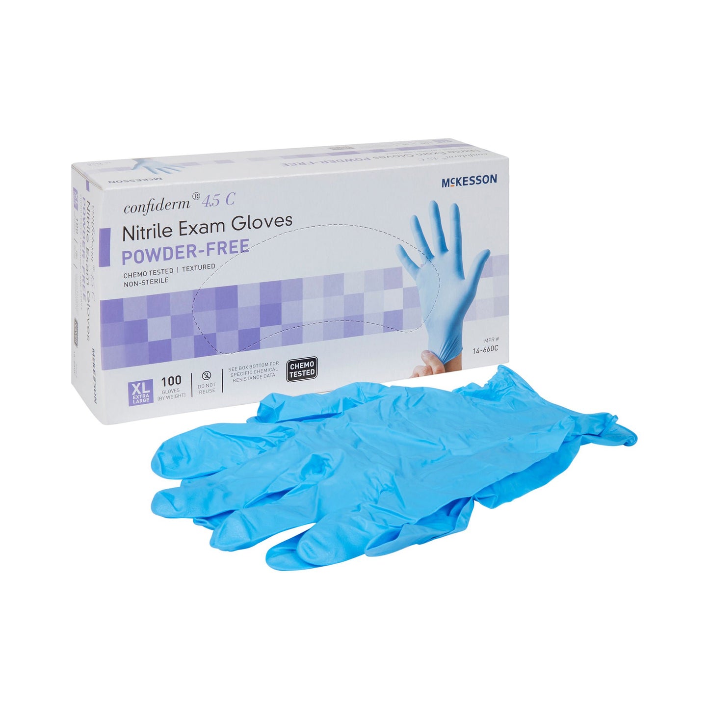McKesson Confiderm® 4.5C Nitrile Exam Gloves, Blue