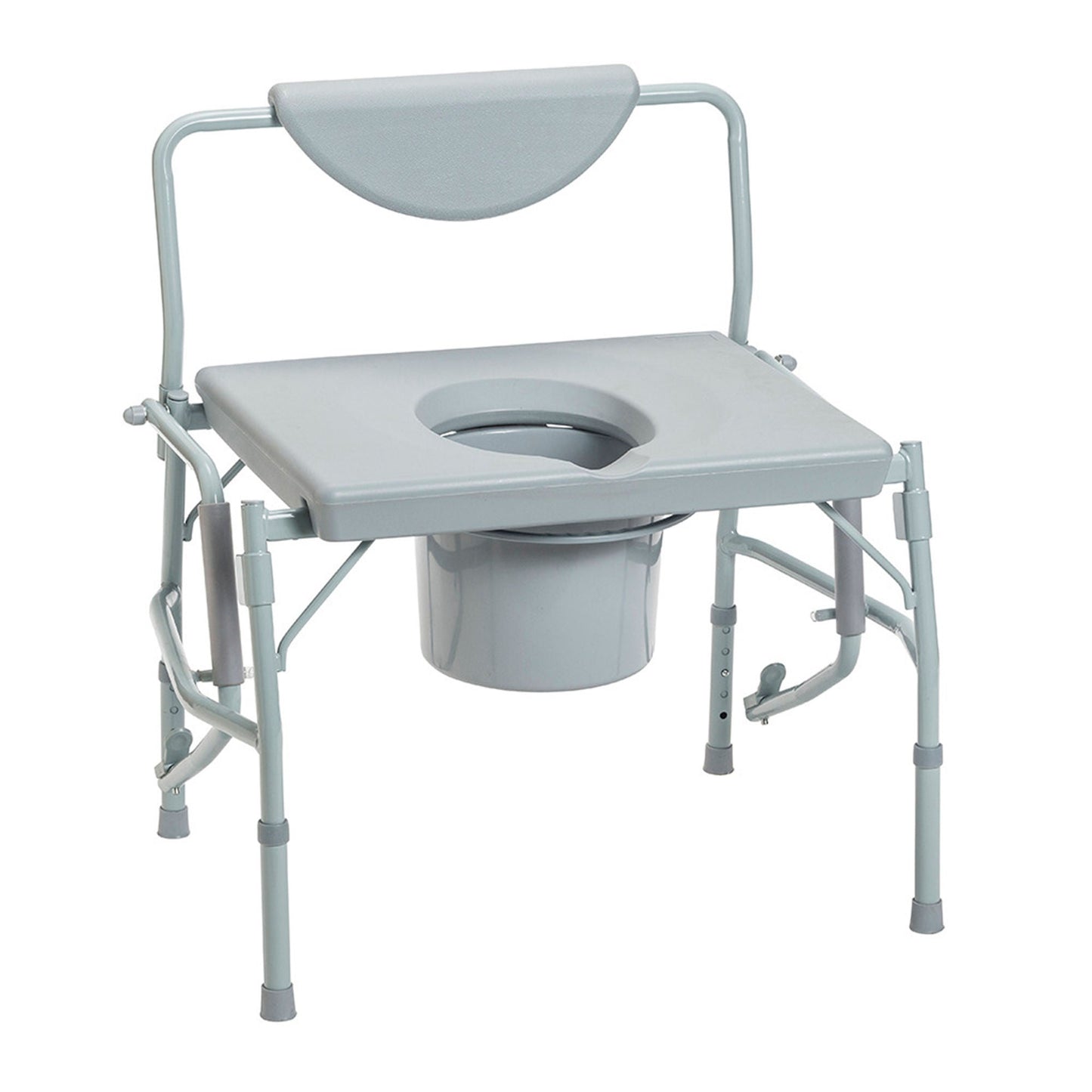 drive Commode Chair Drop Arms Steel Frame Back Bar 23-1/4 Inch Seat Width 1000 lbs. Weight Capacity