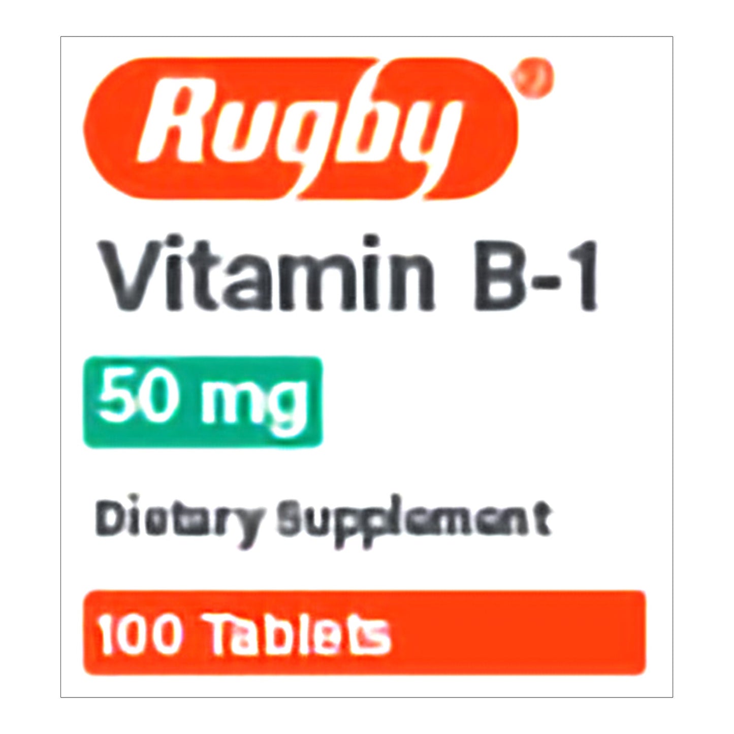 Rugby® 50 mg Vitamin B-1 Dietary Supplement
