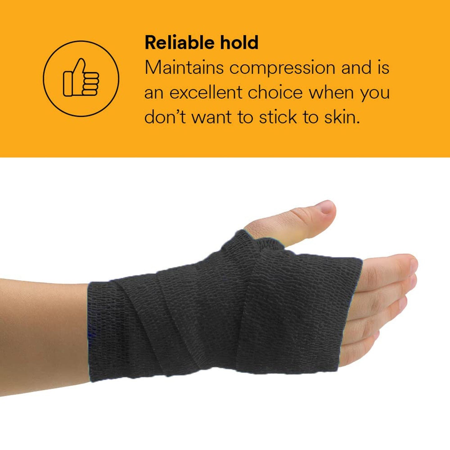 3M Coban LF Cohesive Bandage Self-adherent Closure Black NonSterile Low Compression