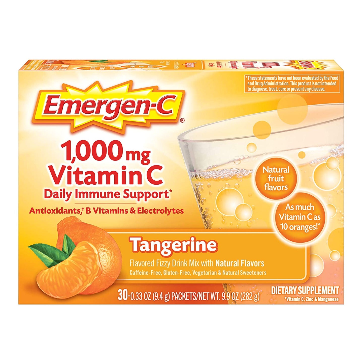 Emergen-C® Vitamin C Daily Immune Support Drink Mix, Super Tangerine Flavor
