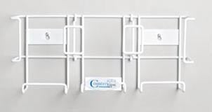 Countertips Glove Box Holder Horizontal or Vertical Mounted 3-Box White 7-1/ Coated Wire