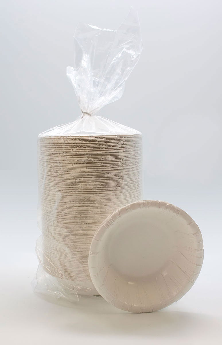 Aspen Bowl Clay Coated Paper White Single Use