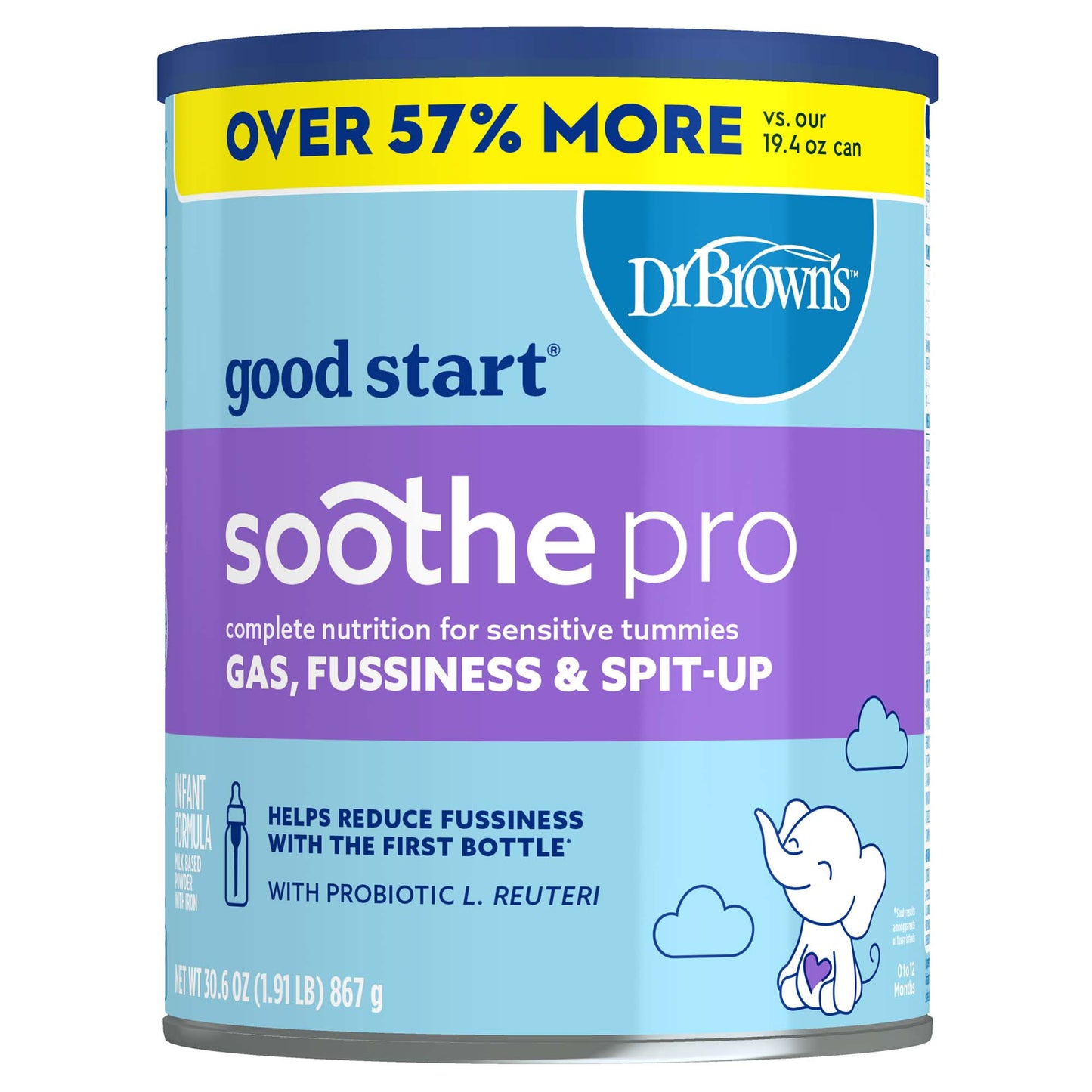 Dr. Brown's good start soothe pro Infant Formula Unflavored Can Powder