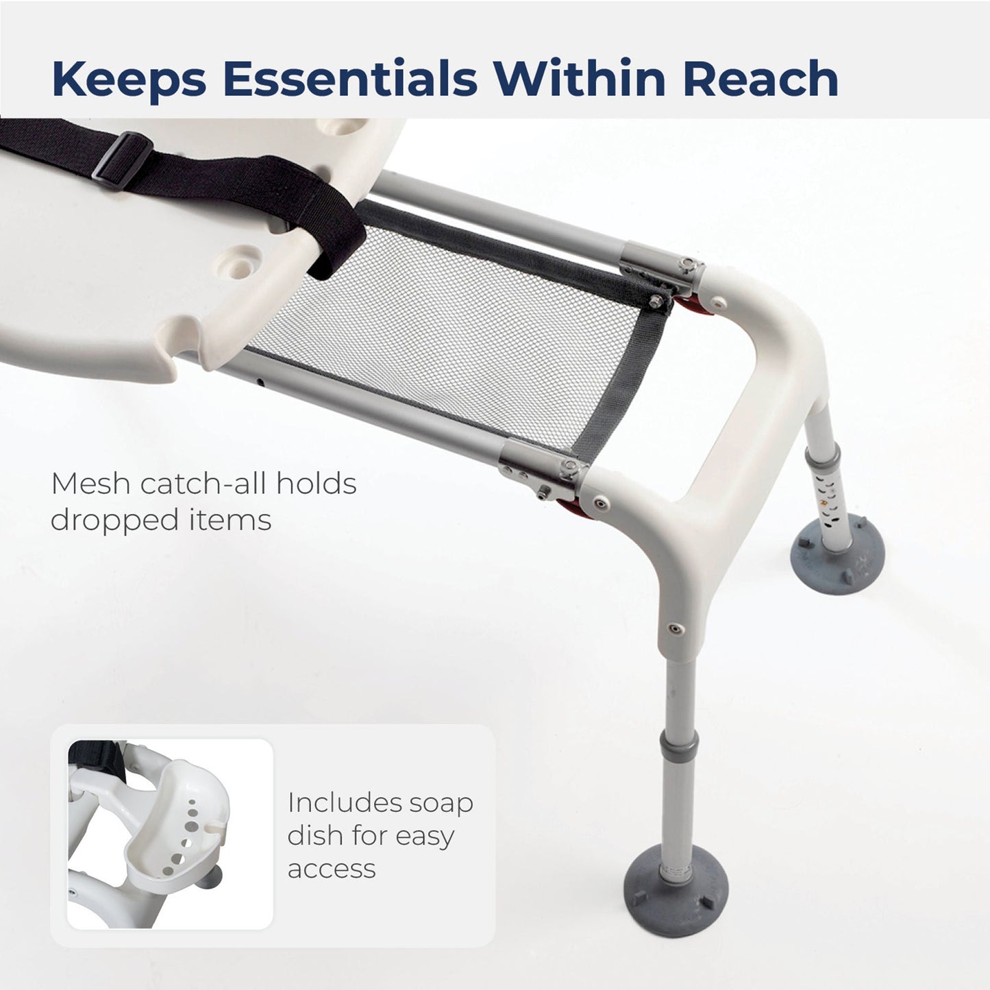 drive™ Aluminum Bath Transfer Bench, 21 – 25 Inch Seat Height