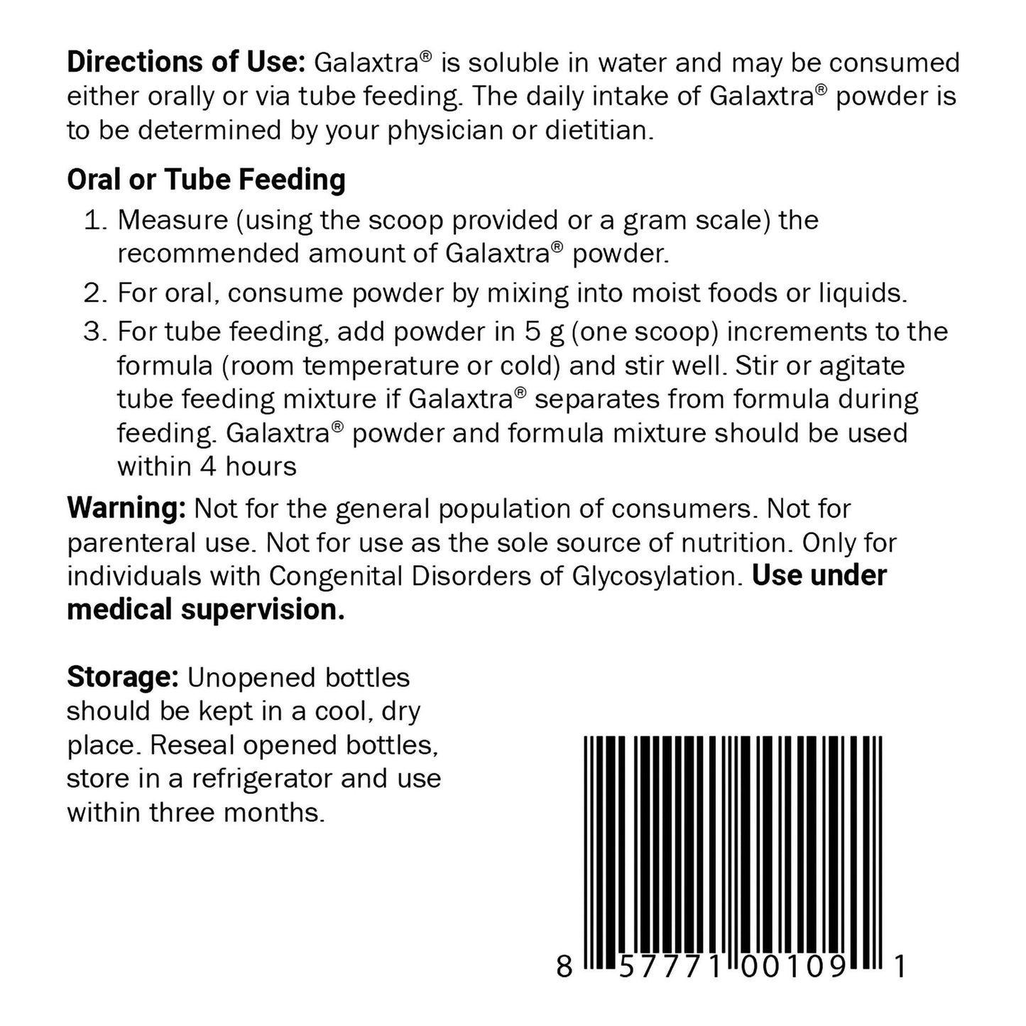 Galaxtra Oral Supplement Unflavored Powder 375 Gram Jar