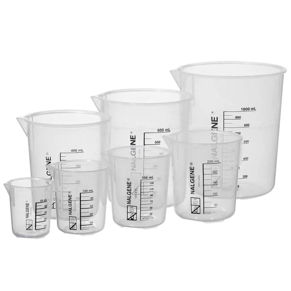 Nalgene Laboratory Beaker Variety Pack Griffin Low-Form Polypropylene 50 / 100 / 150 / 250 / 400 / 600 /