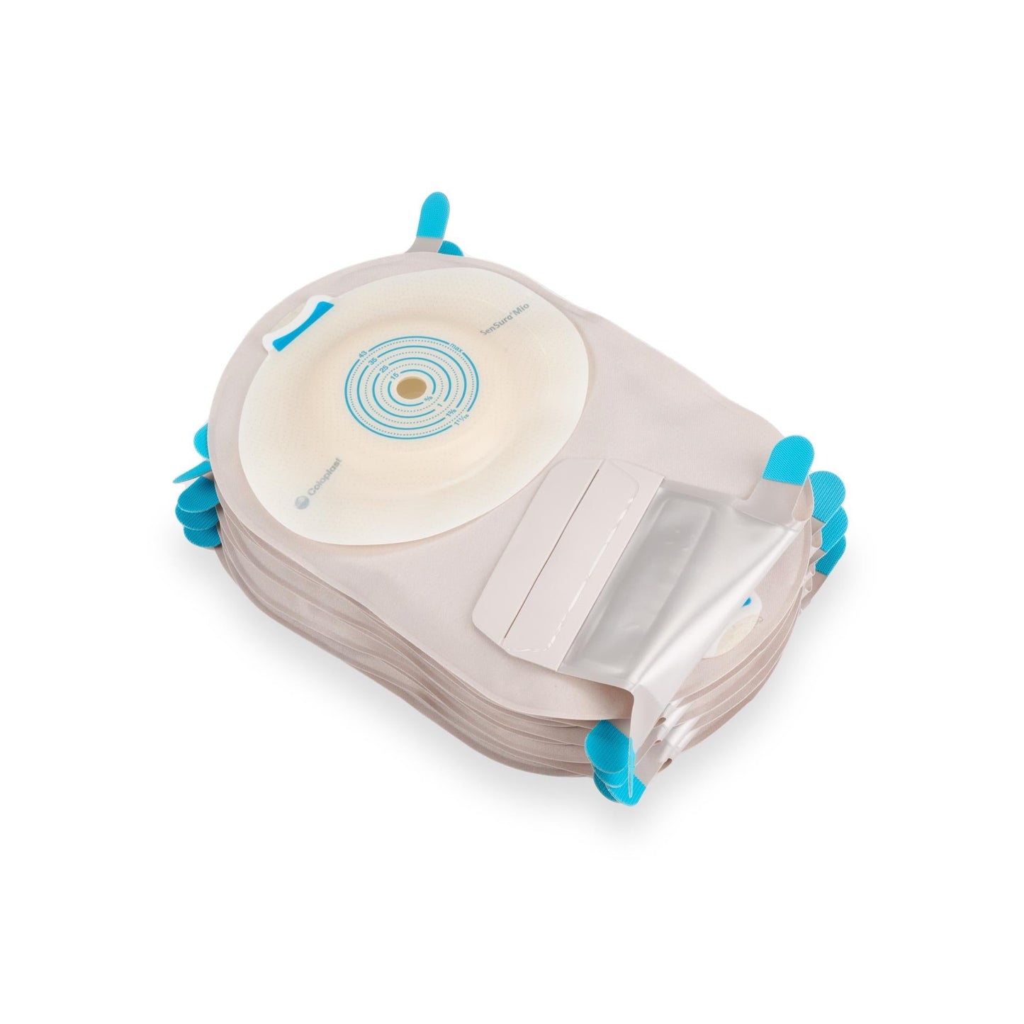 SenSura Mio Convex Ostomy Pouch One-Piece System Length, Maxi Convex Light, Trim to Fit 3/8 to 1-11/16 Inch Stoma Drainable